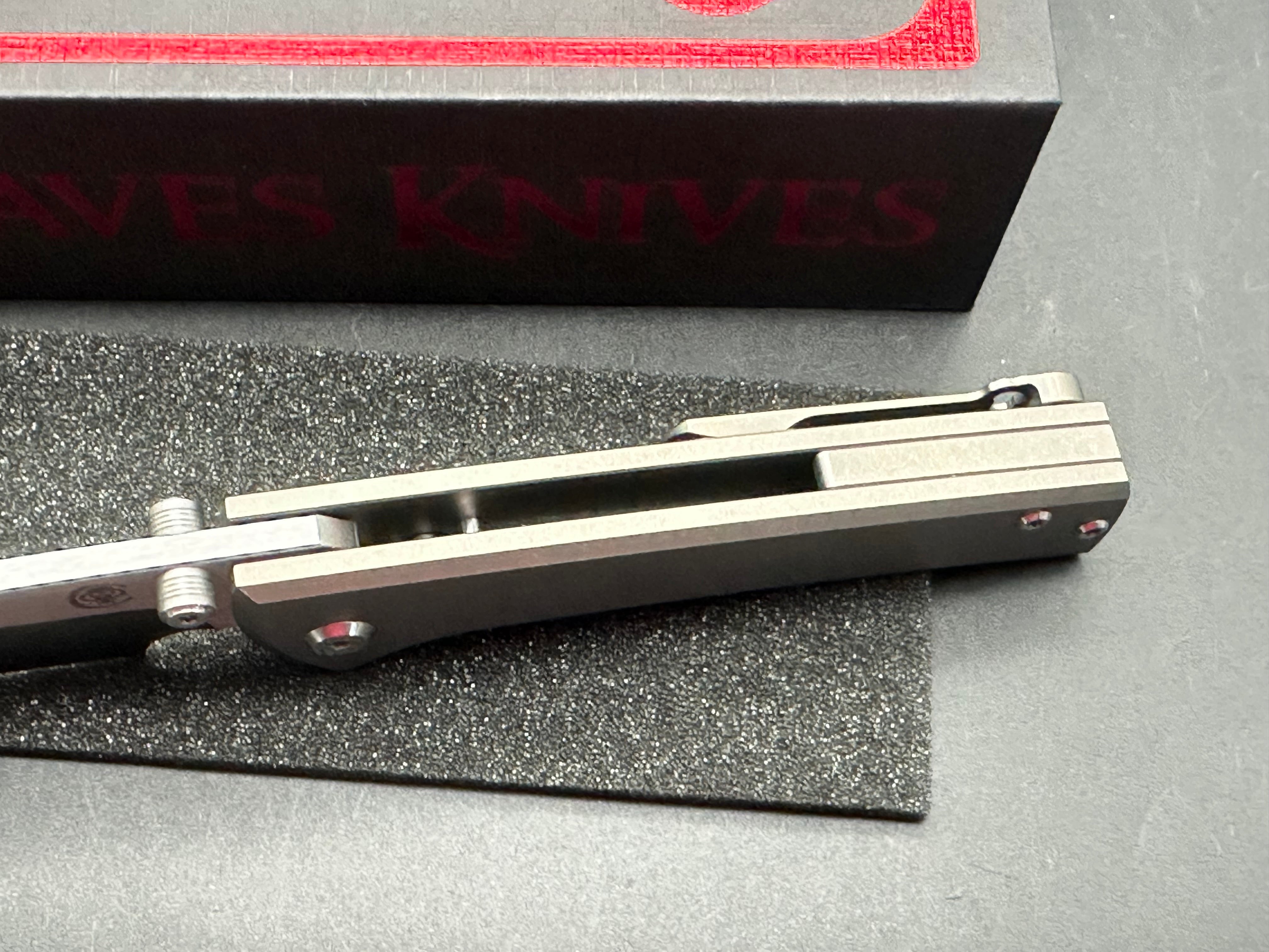 Chaves Scapegoat Street Frame Lock Knife Gray Titanium (3.5" Satin)