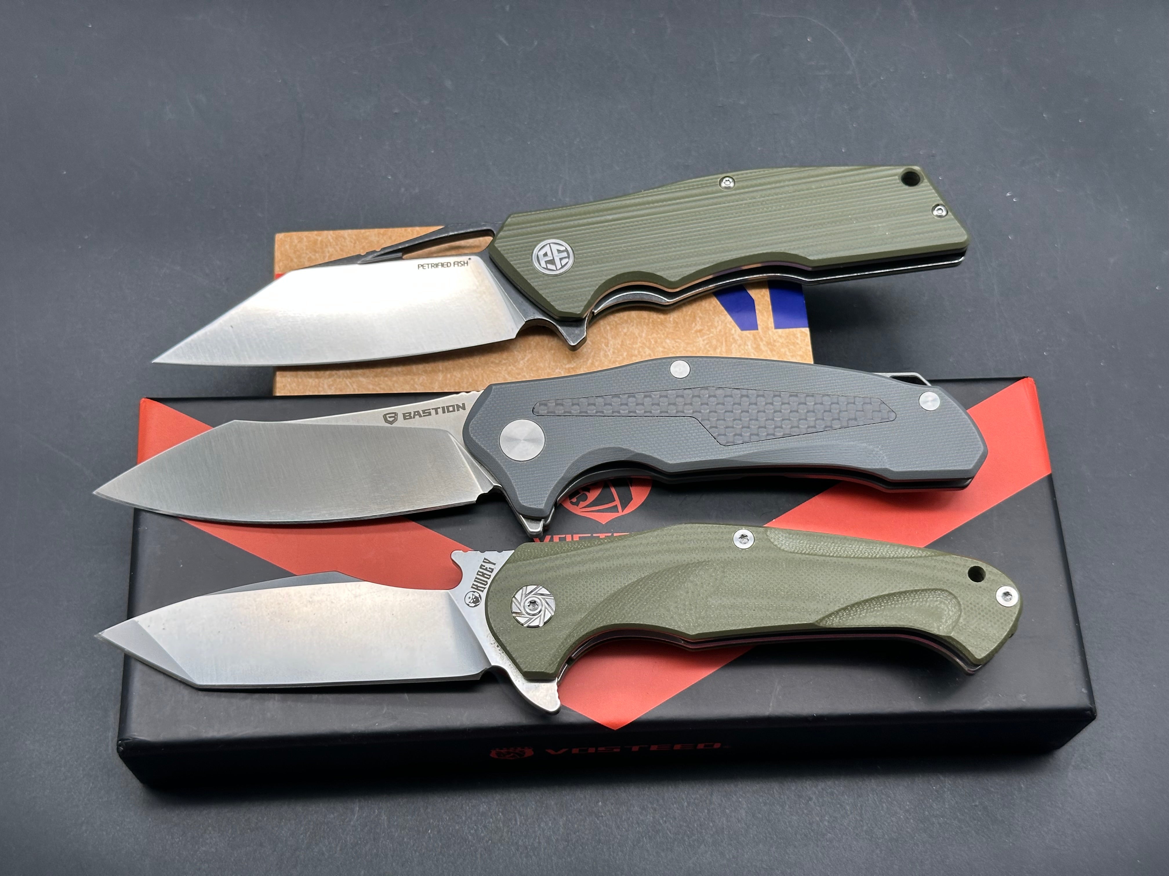 3 knife deal Petrified Fish PF929 , Kubey and Bastion Braza