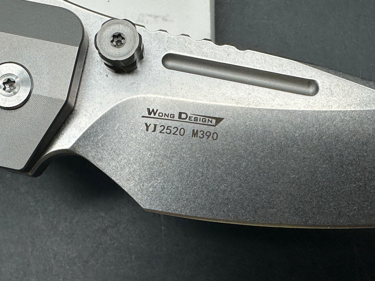 YJGDCN YJ2520 Titanium Handle M390 Blade overall length 9.05 inches
