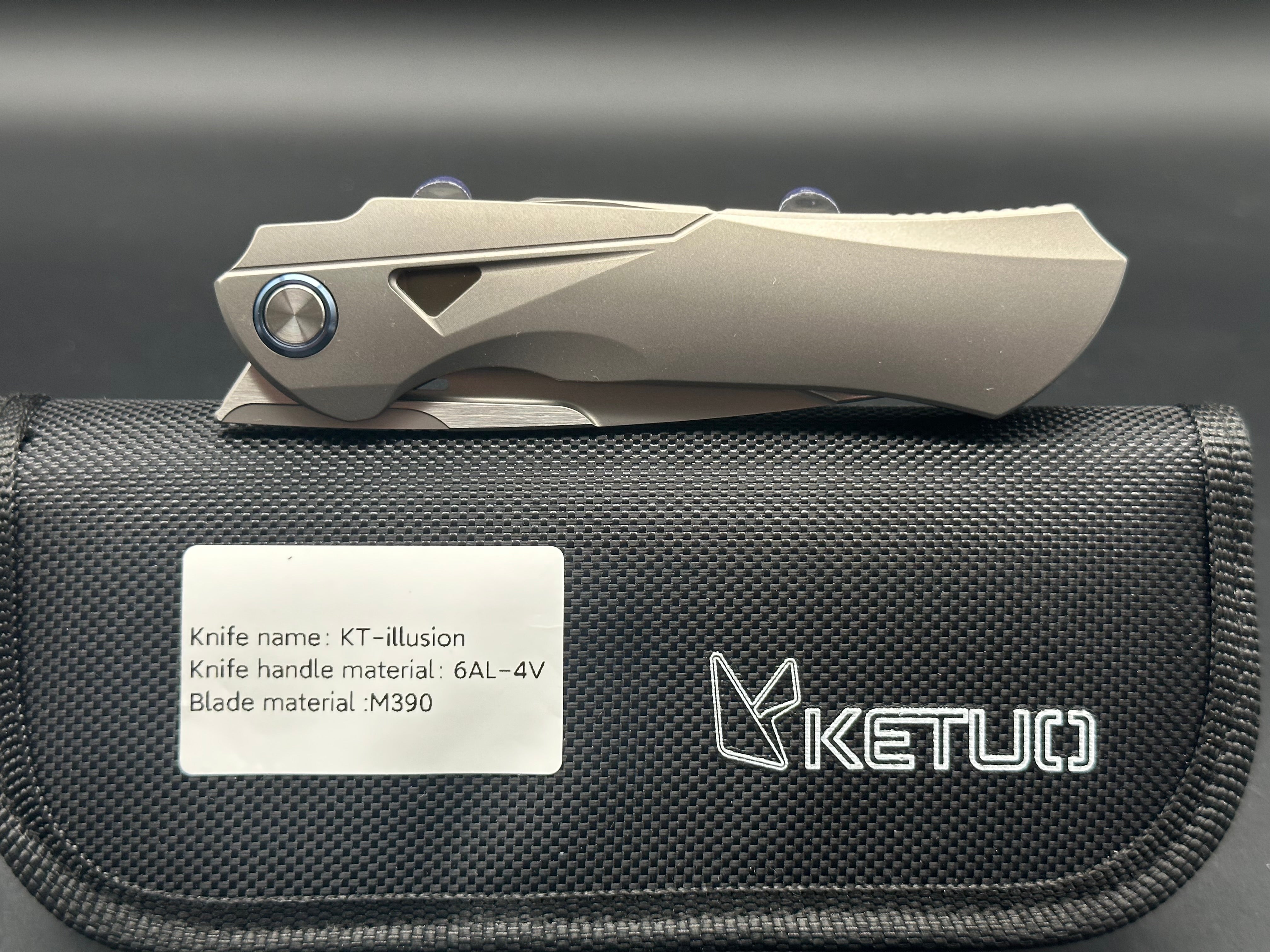 Ketuo Illusion titanium handle w/M390 blade