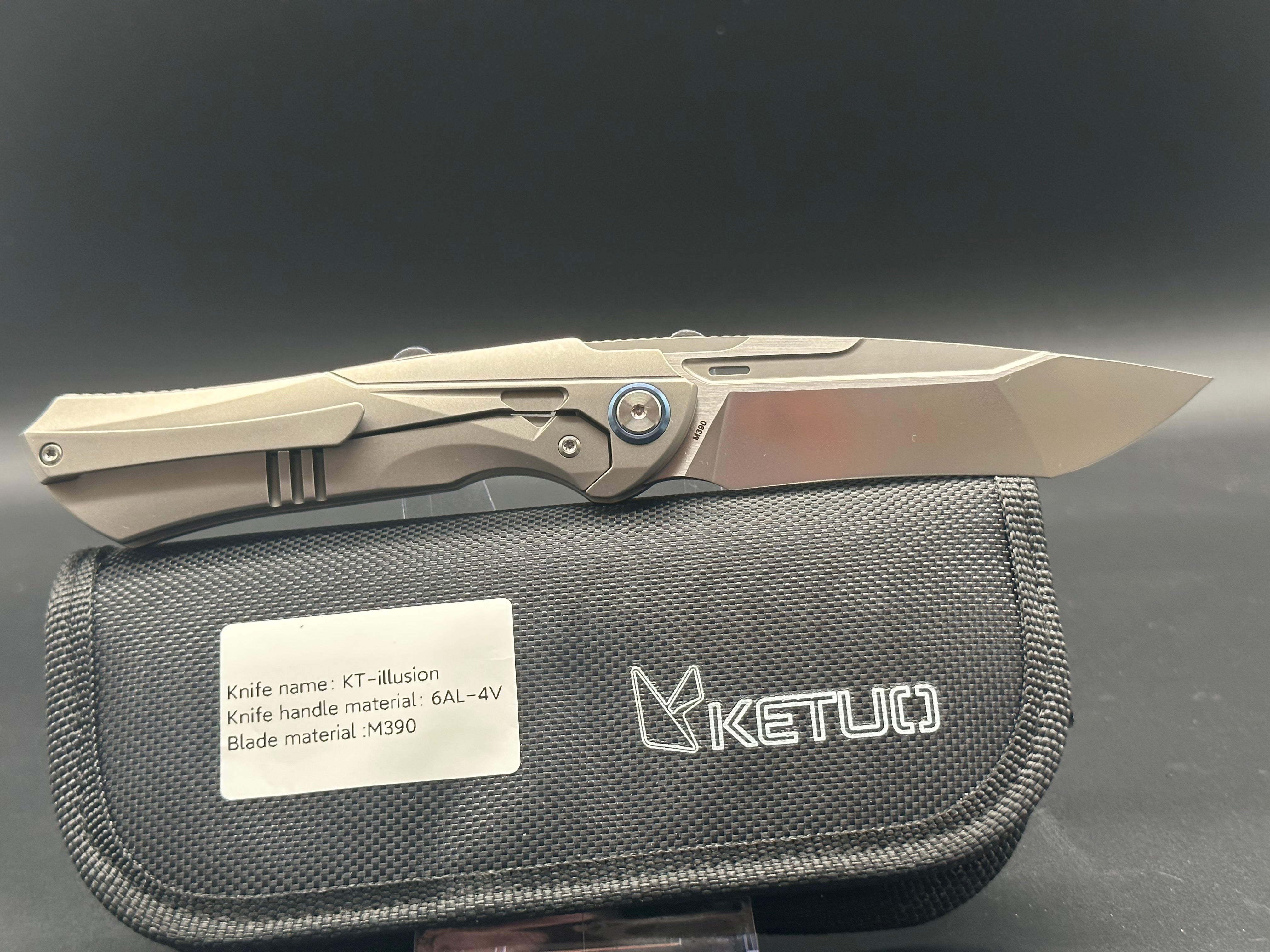 Ketuo Illusion titanium handle w/M390 blade