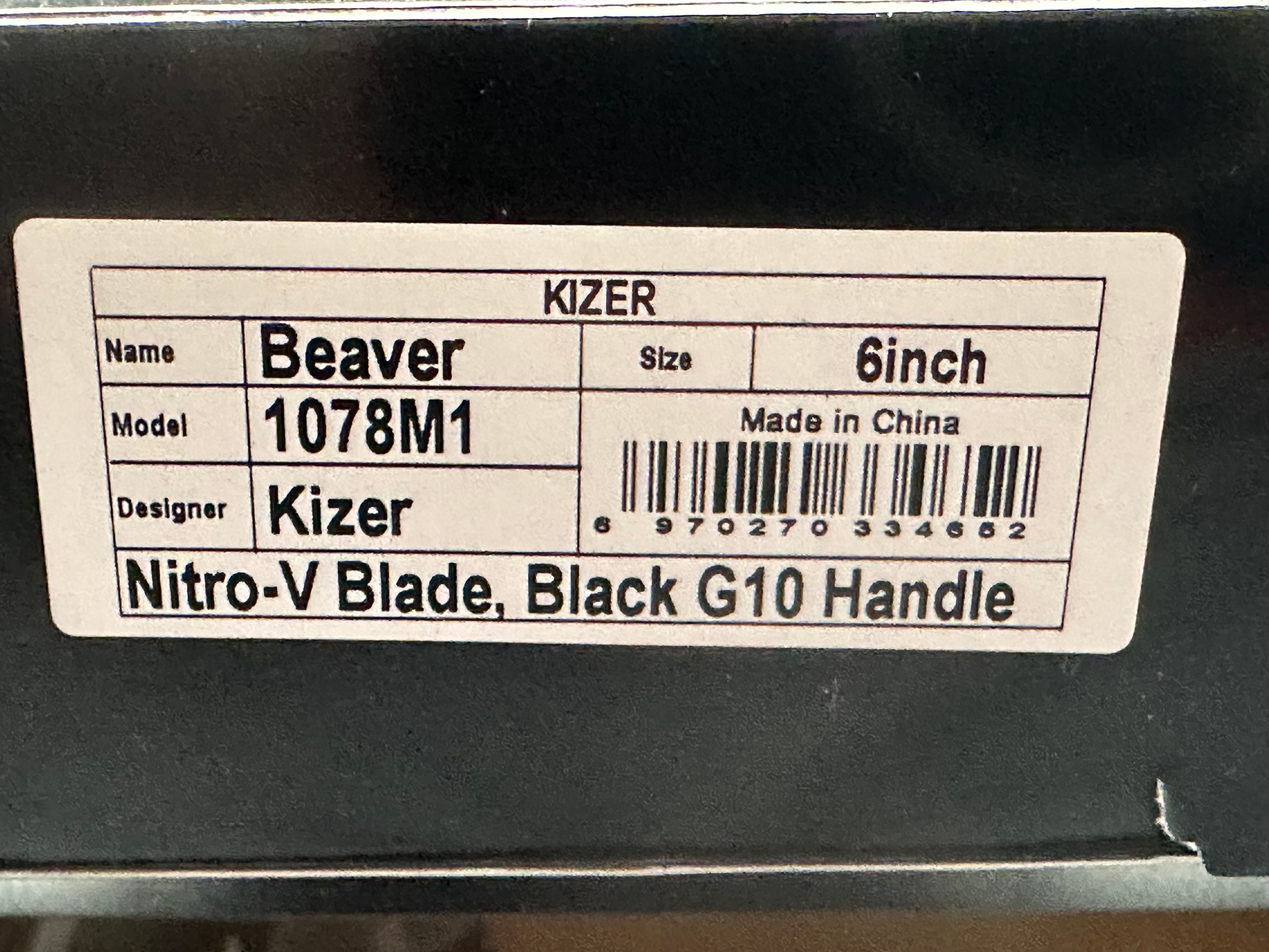 Kizer BEAVER | NITRO-V | BLACK G10 | 1078M1