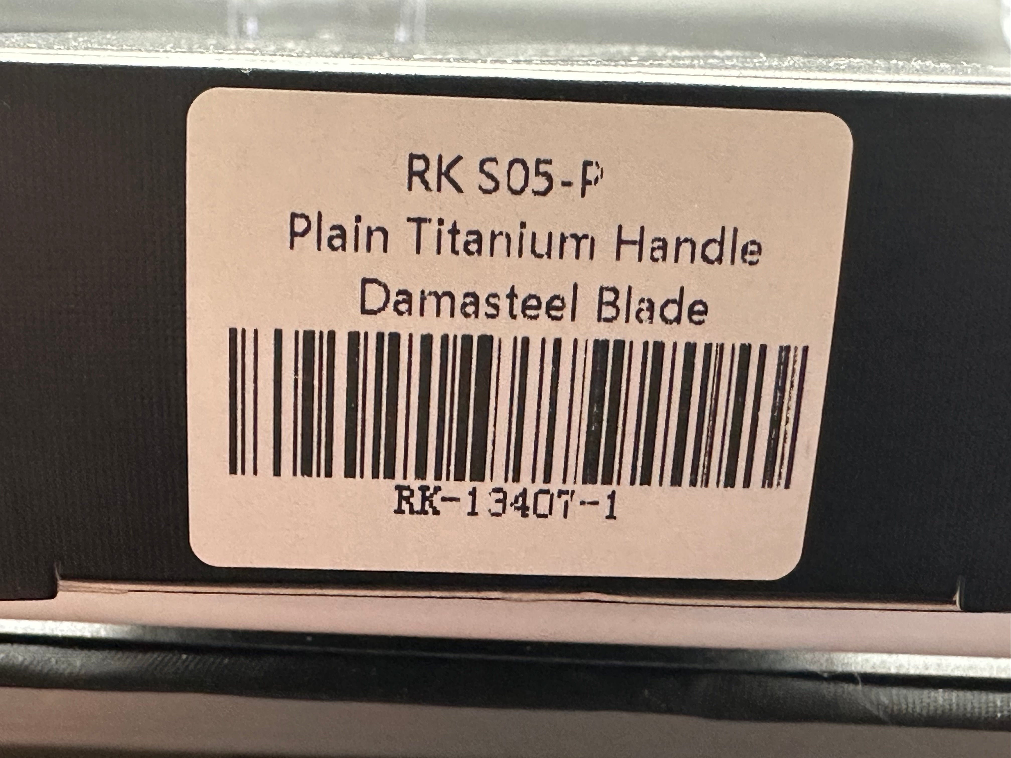 RIKE KNIFE S05 DAMASCUS BLADE TITANIUM HANDLE FLIPPER POCKET KNIFE MOKUTI CLIP AND PIVOT