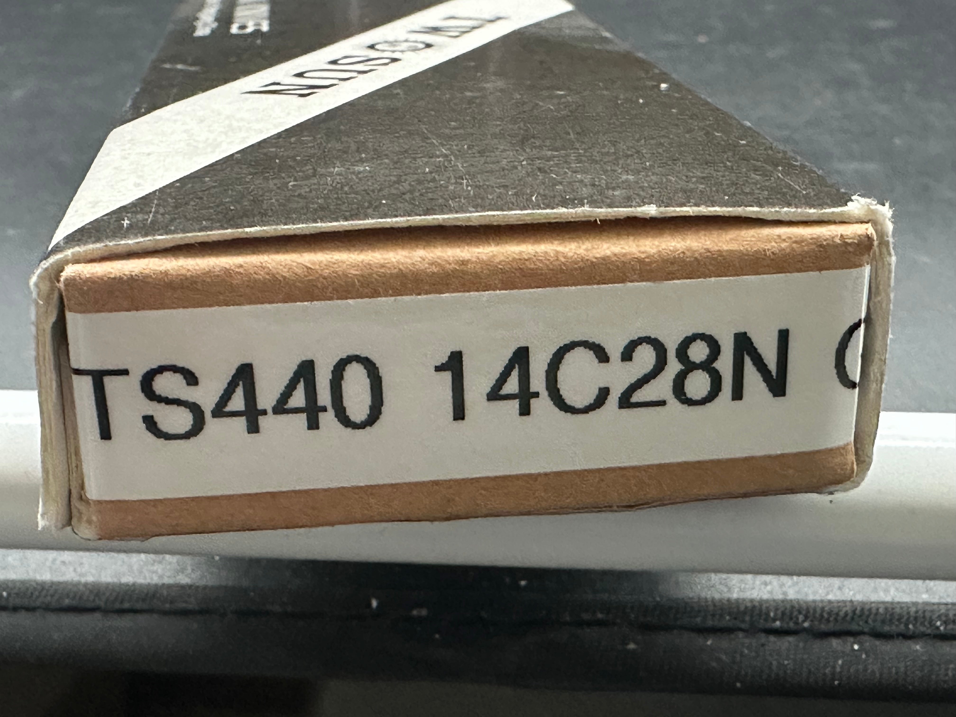 TWOSUN TS440-Gold FOLDING KNIFE GOLD/COLOR TITANIUM HANDLE 14C28N PLAIN EDGE