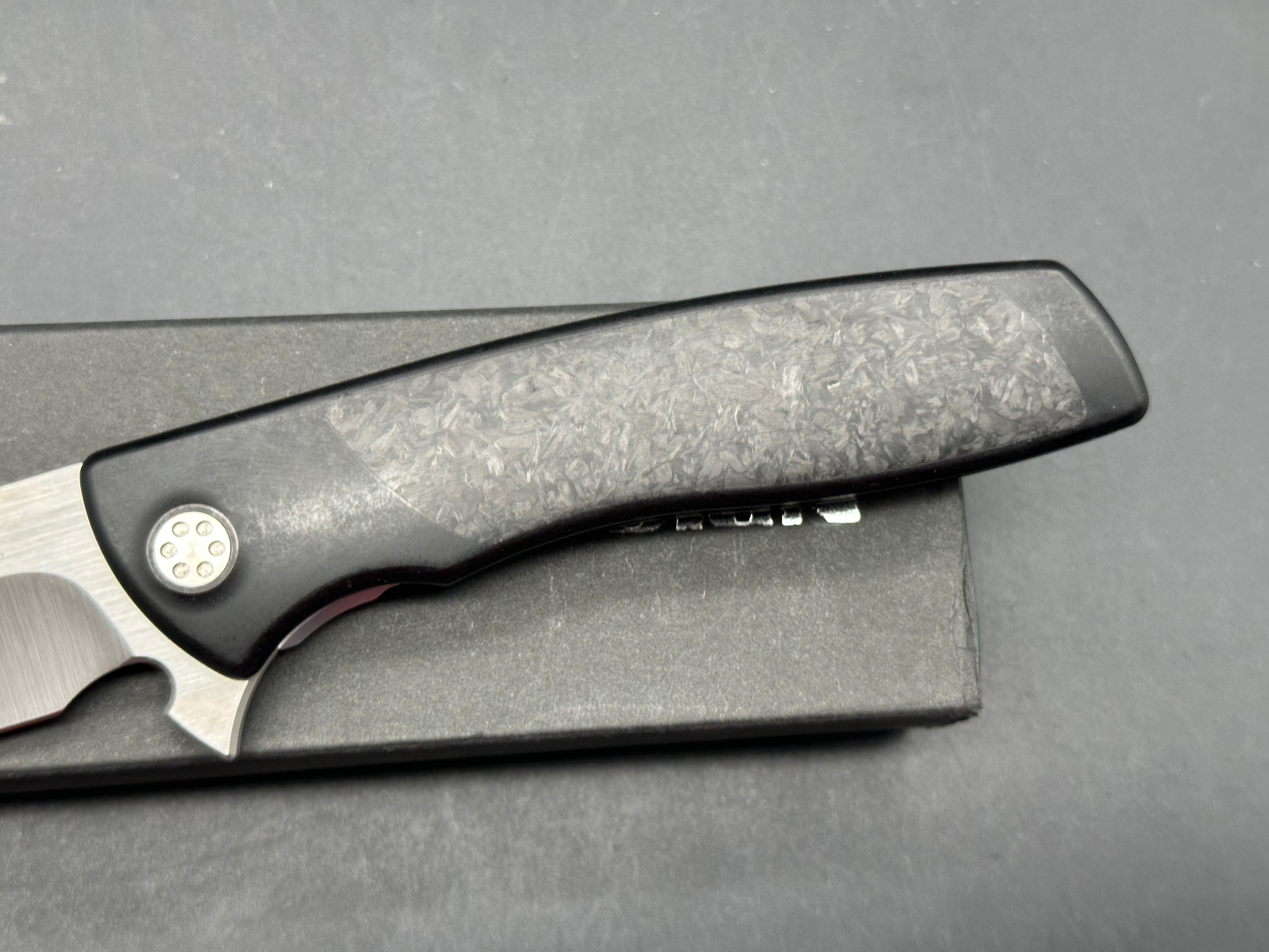 Sharp by Design Evo Typhoon, Belt Satin M390 Harpoon Tanto Blade