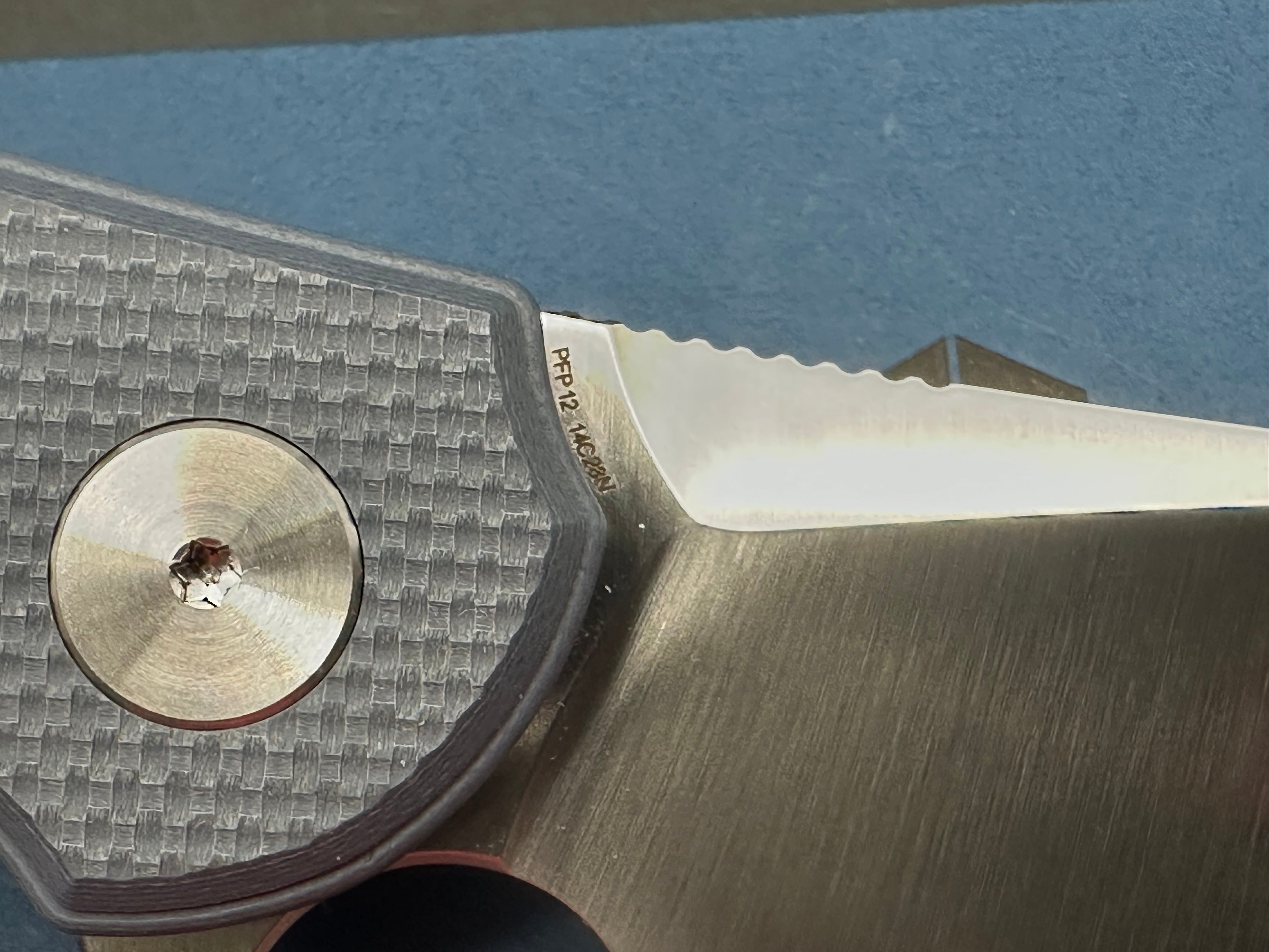 Petrified Fish PFP12- WaterSpout , 3.54" 14C28N Steel Blade, G10 Handle, Flipper Liner lock