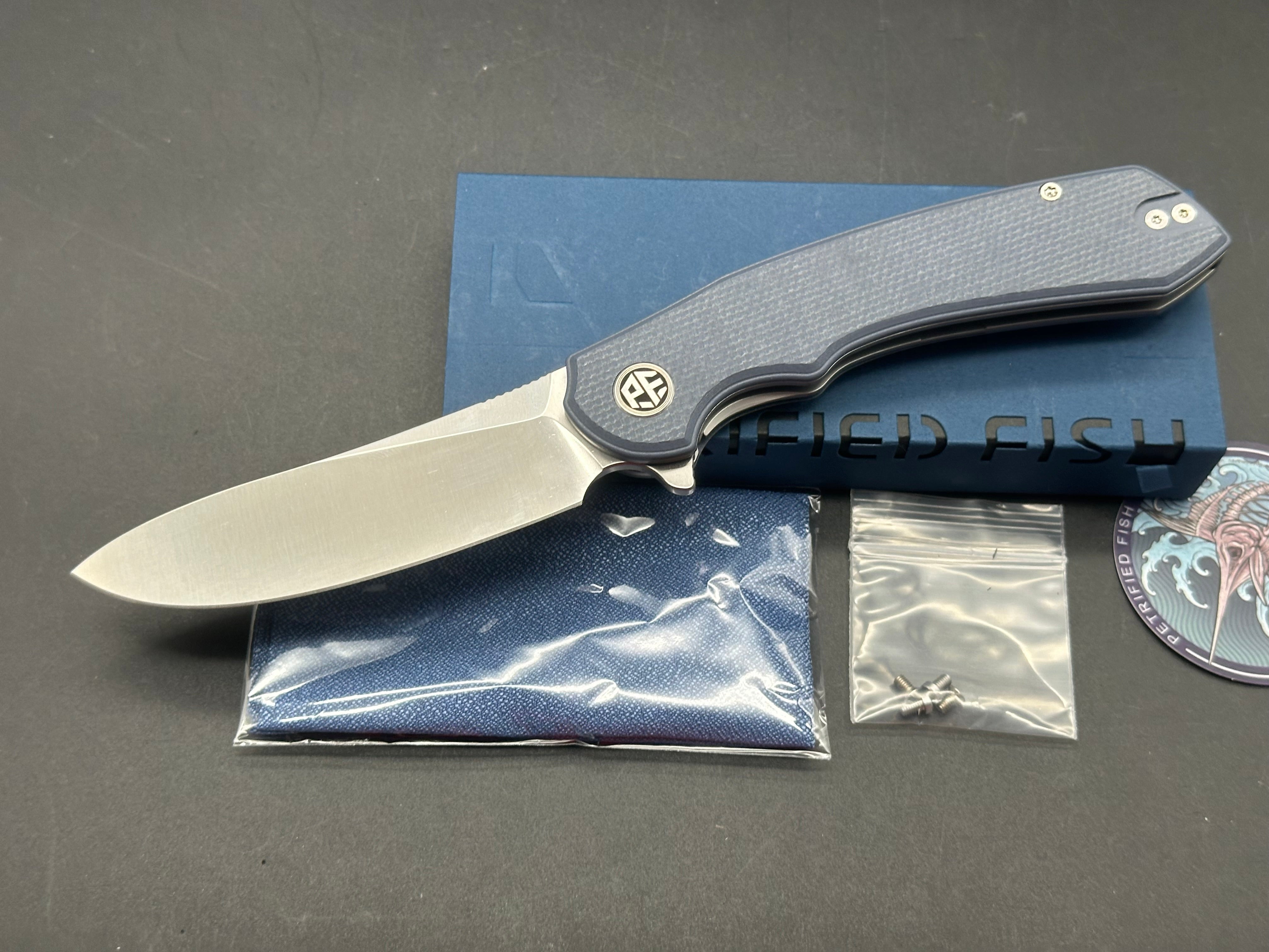 Petrified Fish PFP12- WaterSpout , 3.54" 14C28N Steel Blade, G10 Handle, Flipper Liner lock