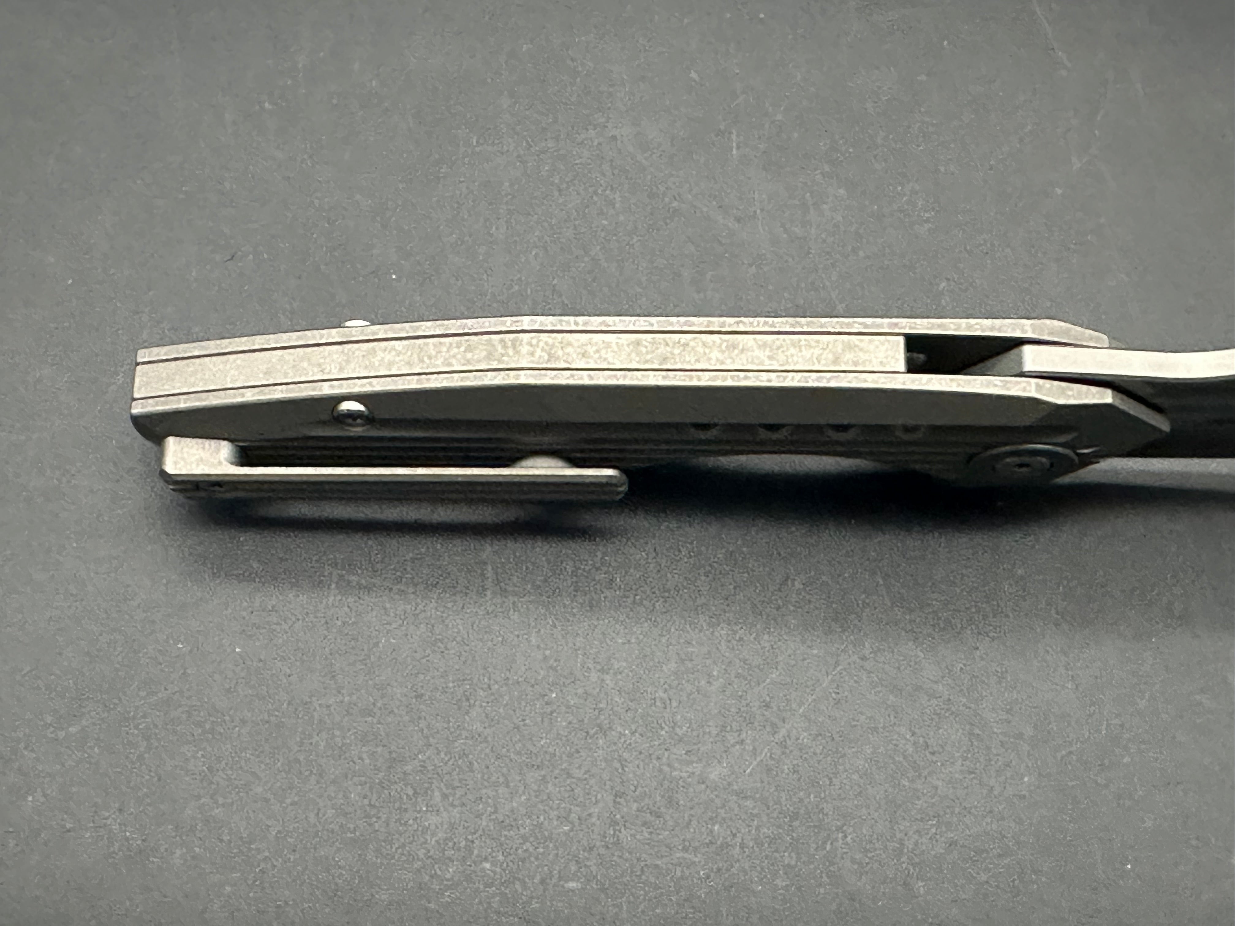 TWOSUN TS194 FLIPPER FOLDING KNIFE TITANIUM HANDLE FRAME LOCK M390 PLAIN EDGE