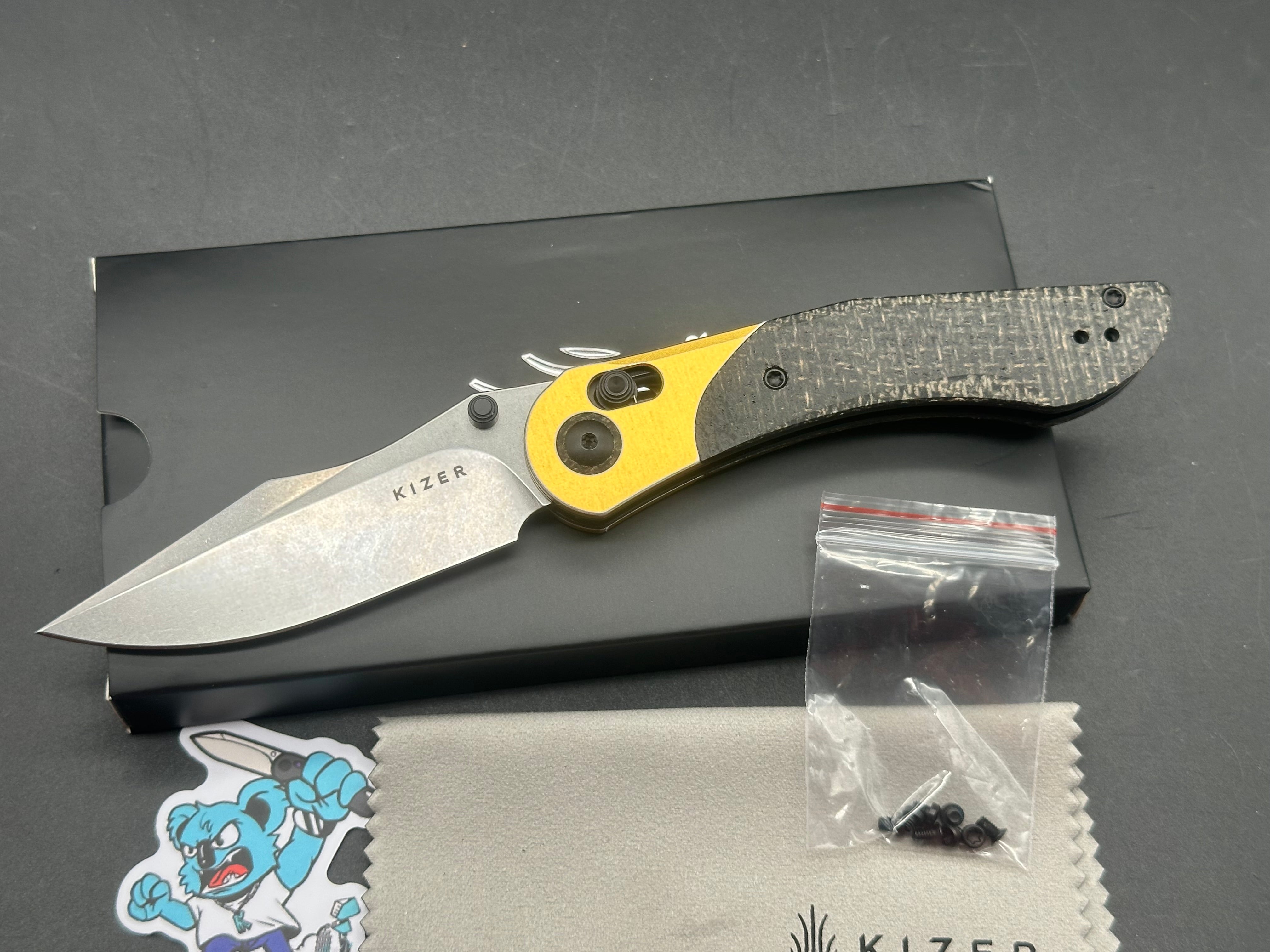 Kizer MINI MYSTIC | NITRO-V | ALUMINUM+BURLAP MICARTA