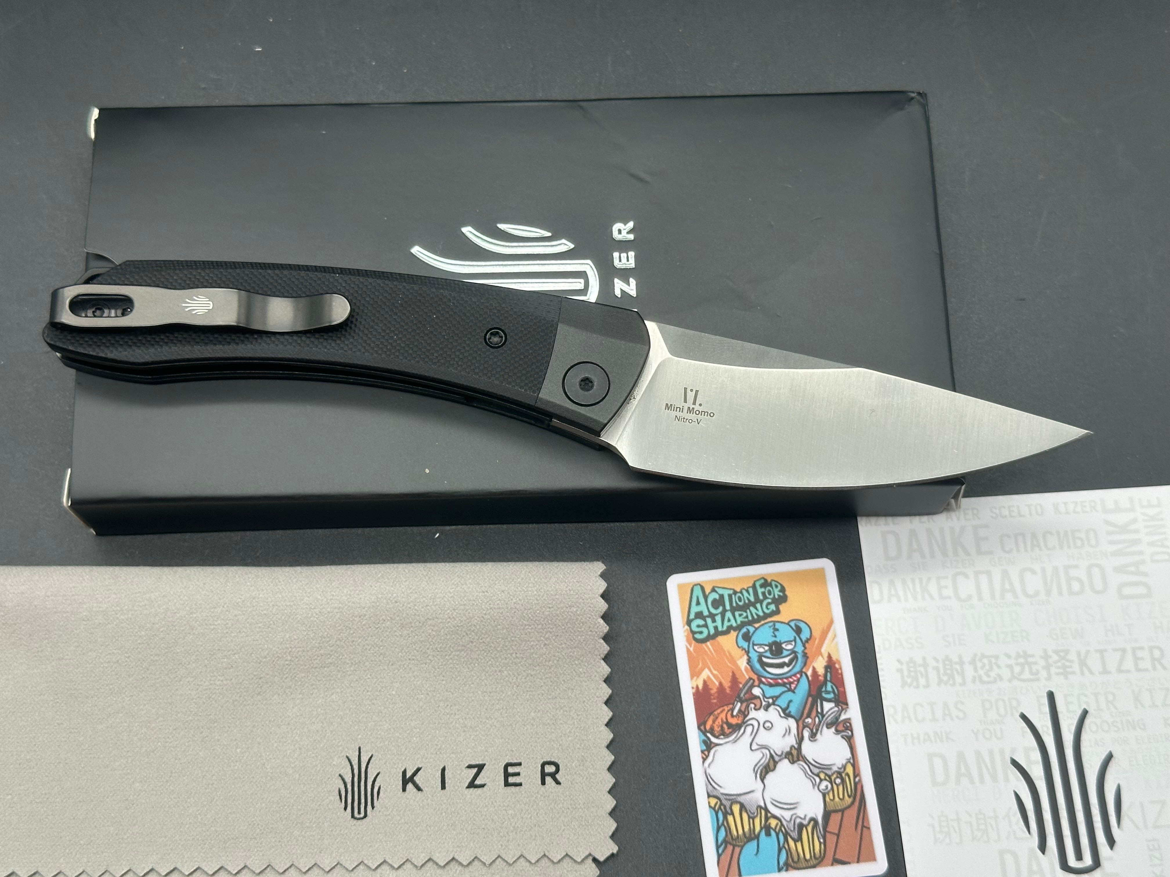 Kizer MINI MOMO | NITRO-V | ALUMINUM+BLACK G10