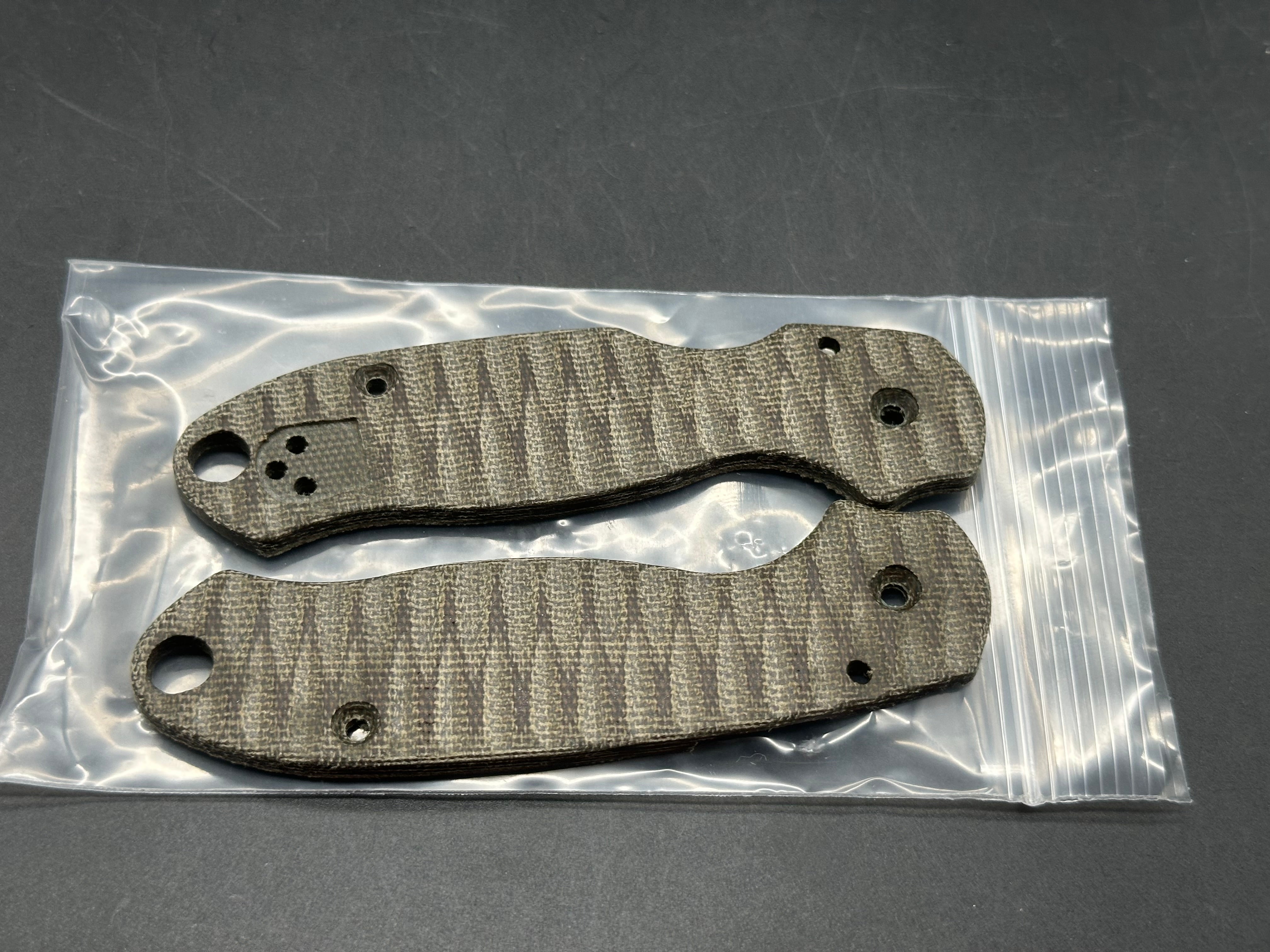 Spyderco Para 3 Replacement Scales by Blade Scales, OD Green Grooved Micarta