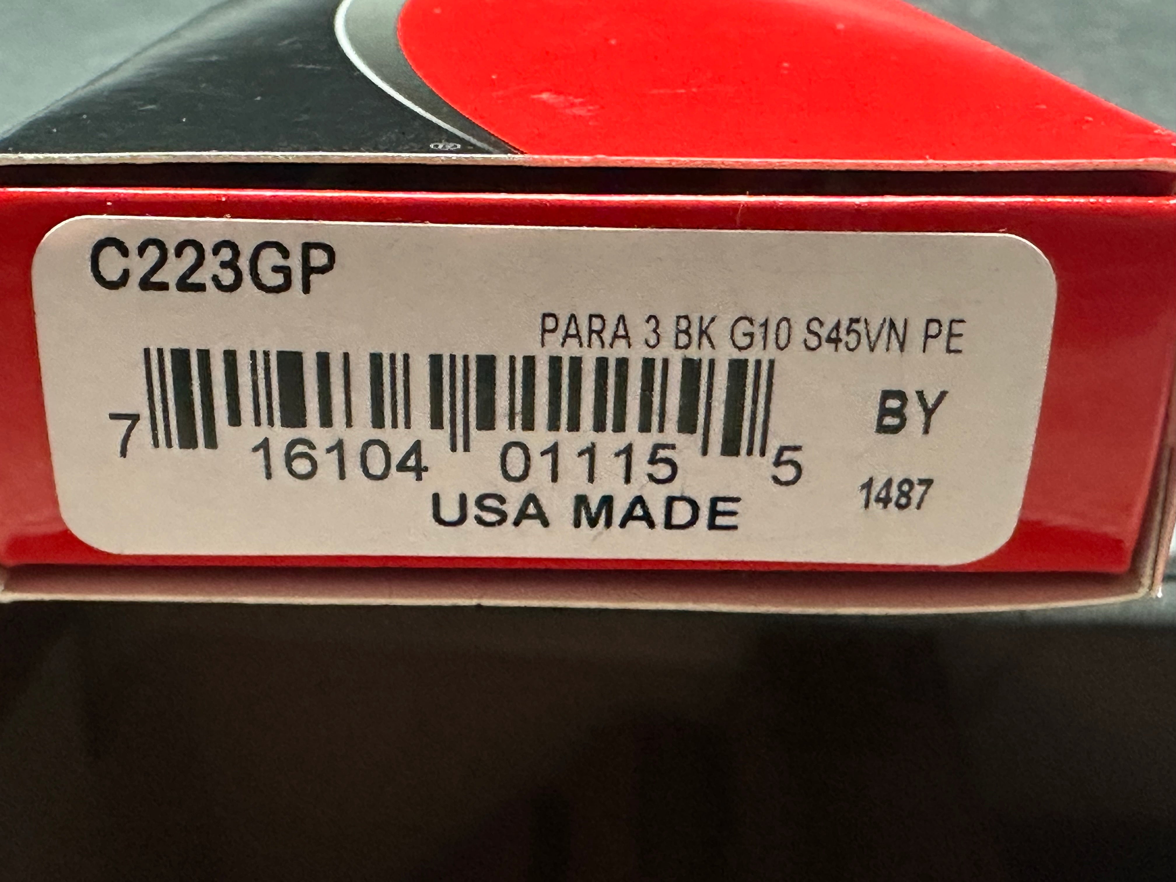 Spyderco Para 3 2.93" CPM S45VN Stonewash Blade with RGT Blue Micarta Scales