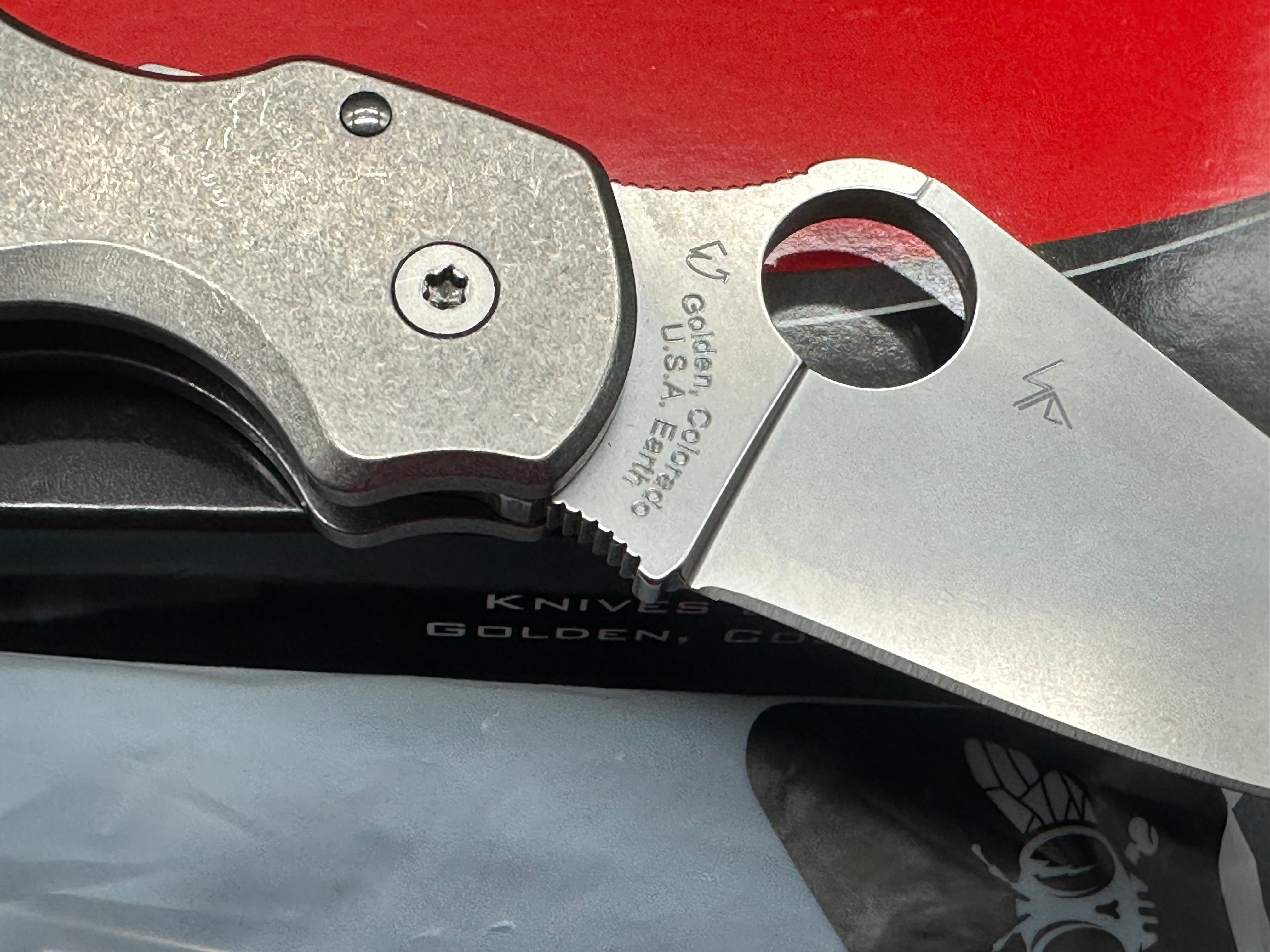 Spyderco Para 3 2.93" CPM S45VN Stonewash Blade with Flytanium Classic Titanium Scales