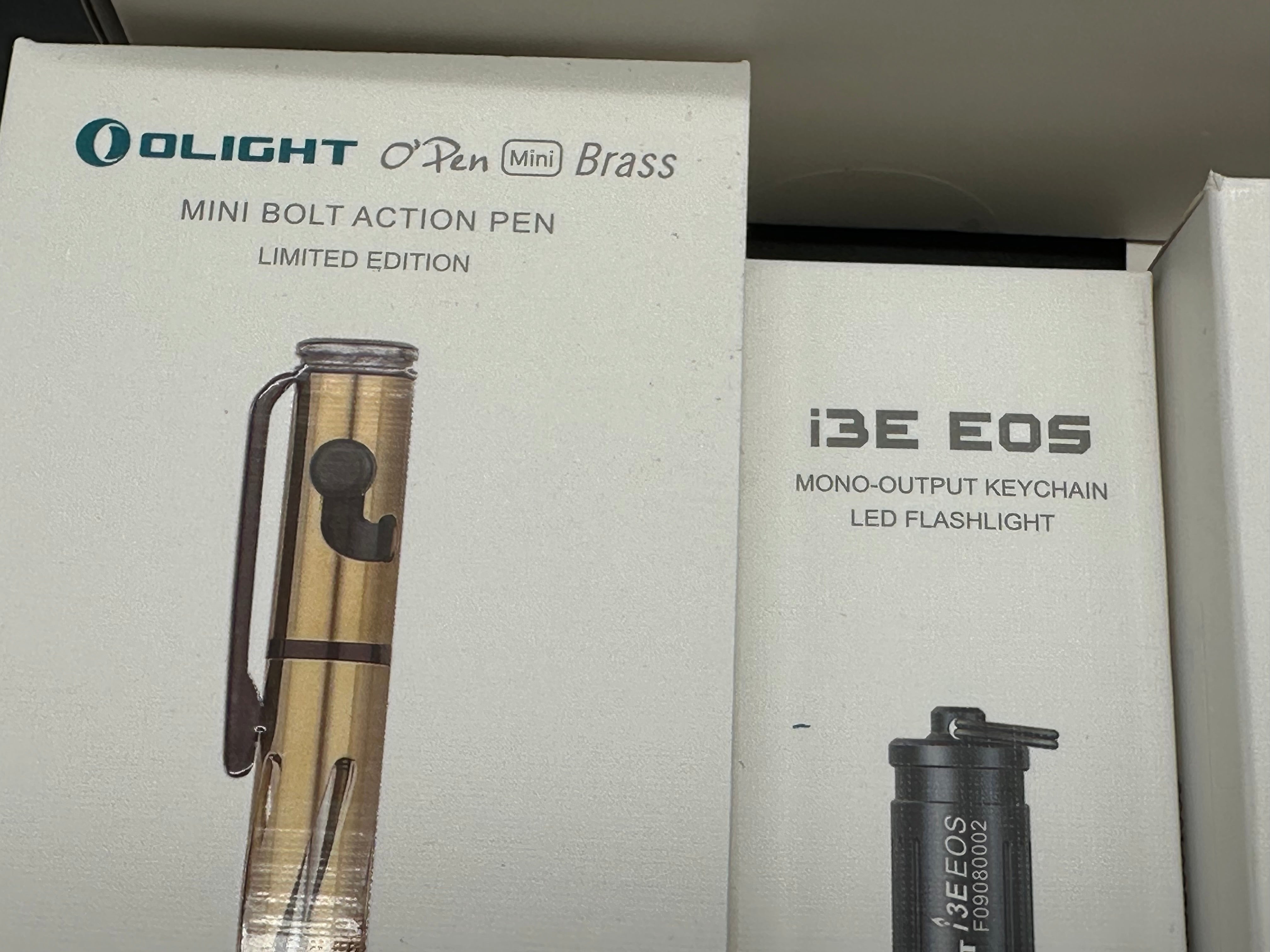 Olight bundle i3E, Diffuse,O’Pen mini Brass,Exploit Mini