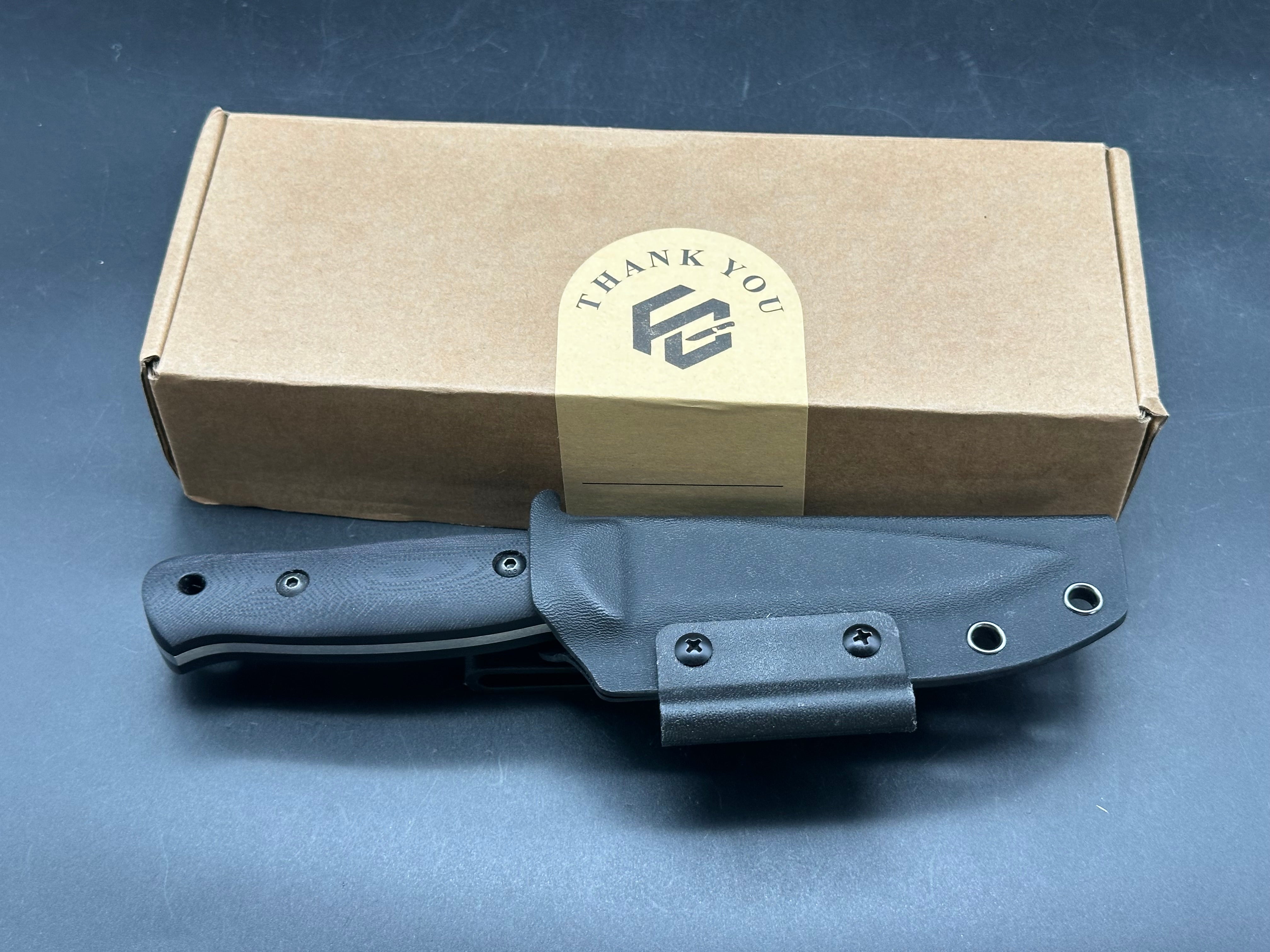 Focuser Outdoor G10 Handle Scandi Grind CPM-3V Steel Straight Blade FC133