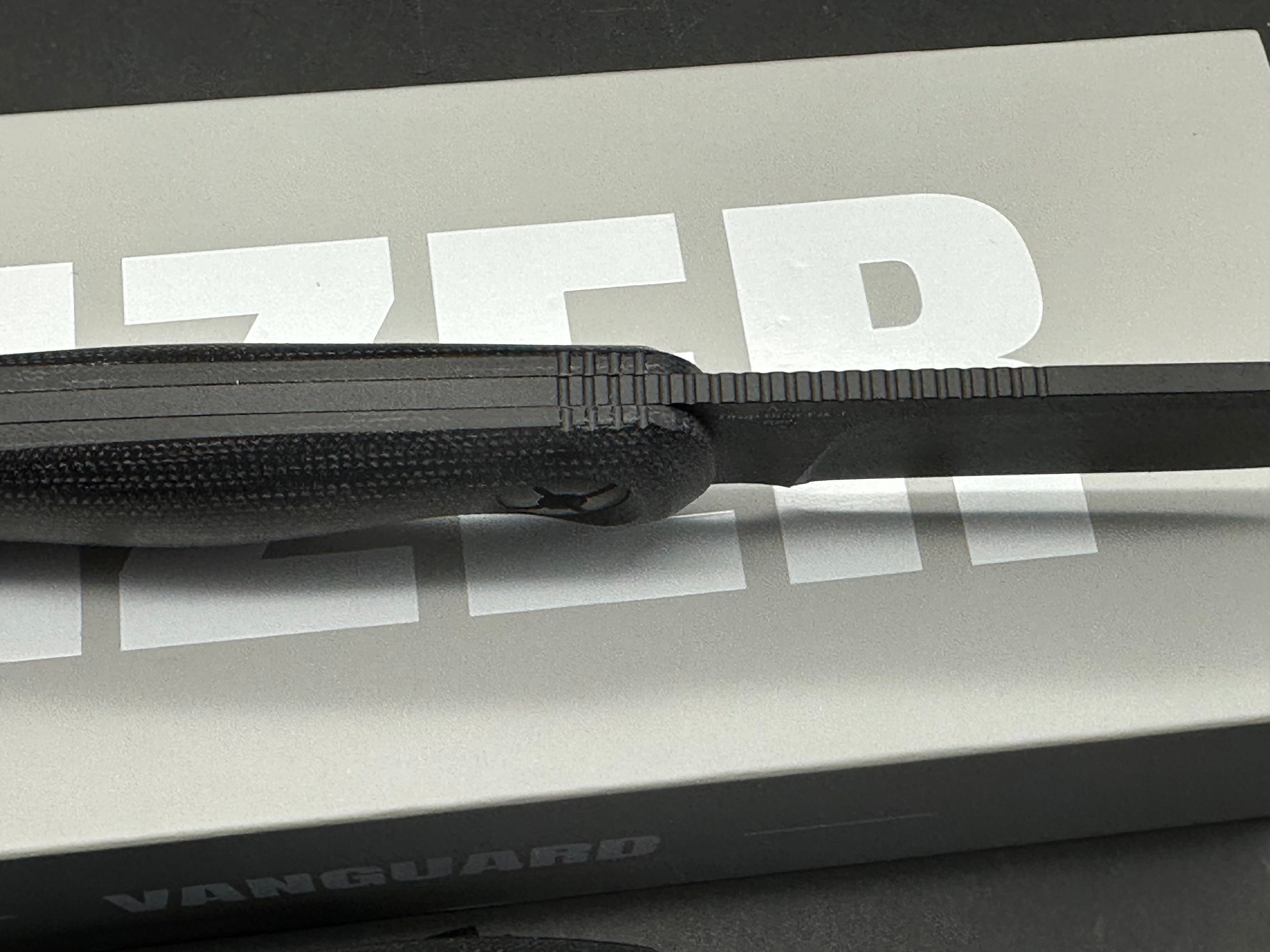 KIZER DROP BEAR FIX 3 FIXED BLADE KNIFE BLACK MICARTA HANDLE 1095 DROP POINT PLAIN BLACK BLADE