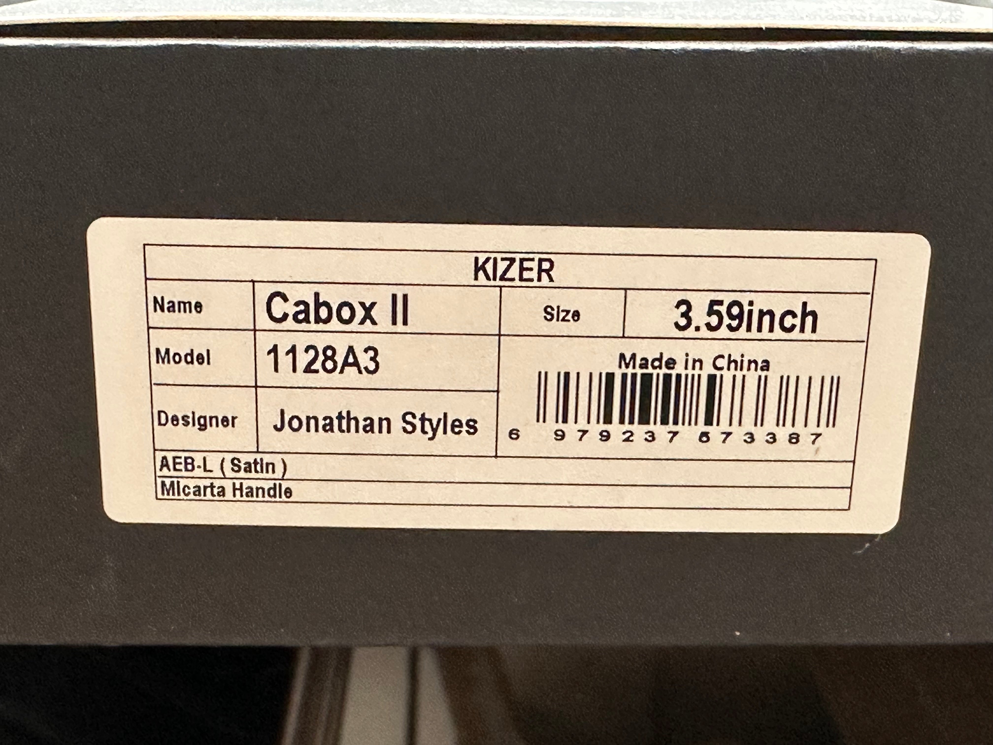 KIZER CABOX II FIXED BLADE KNIFE BROWN MICARTA HANDLE AEB-L DROP POINT
