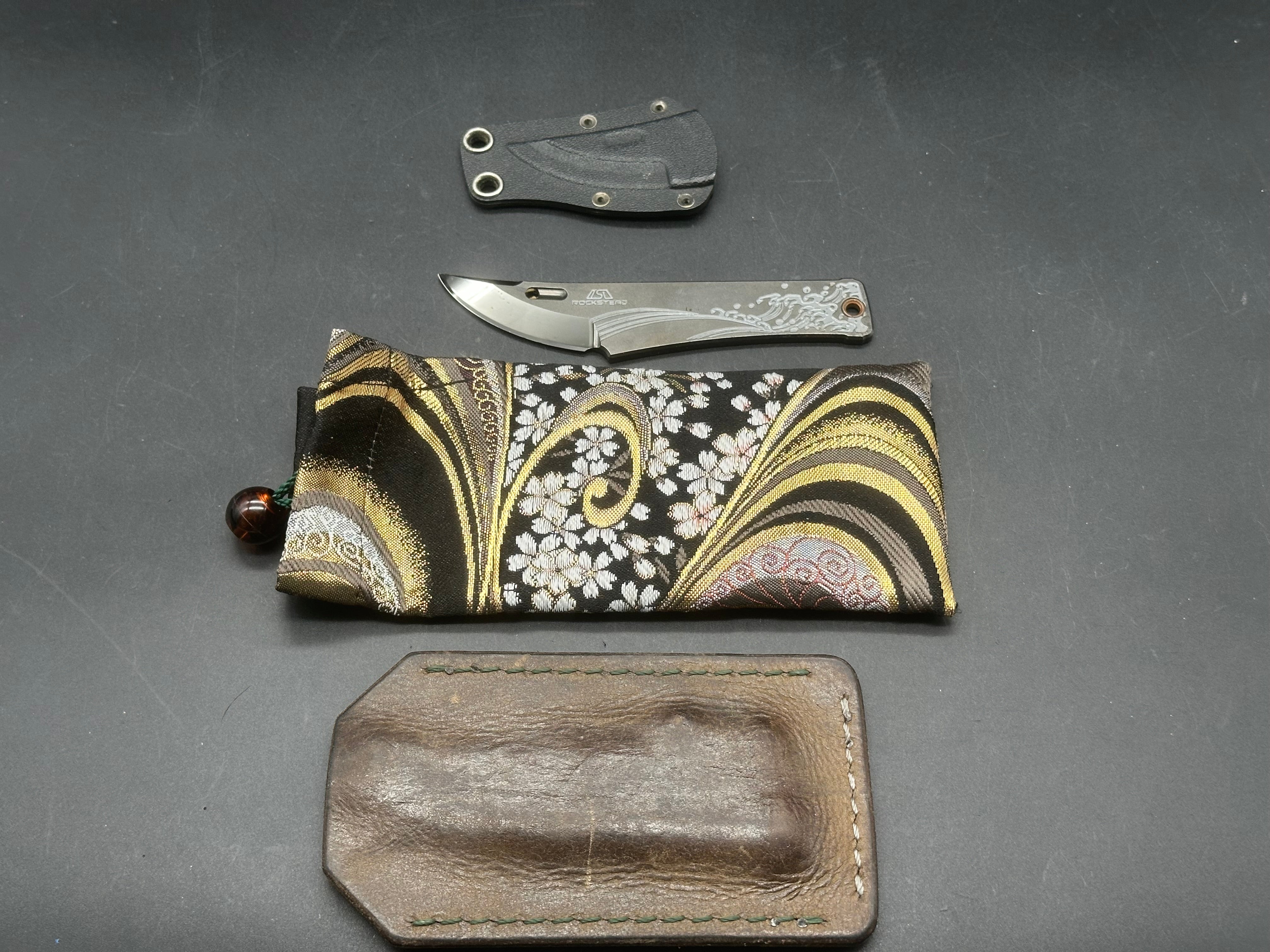Rockstead Chou knife YXR-7 blade material that is DLC coated