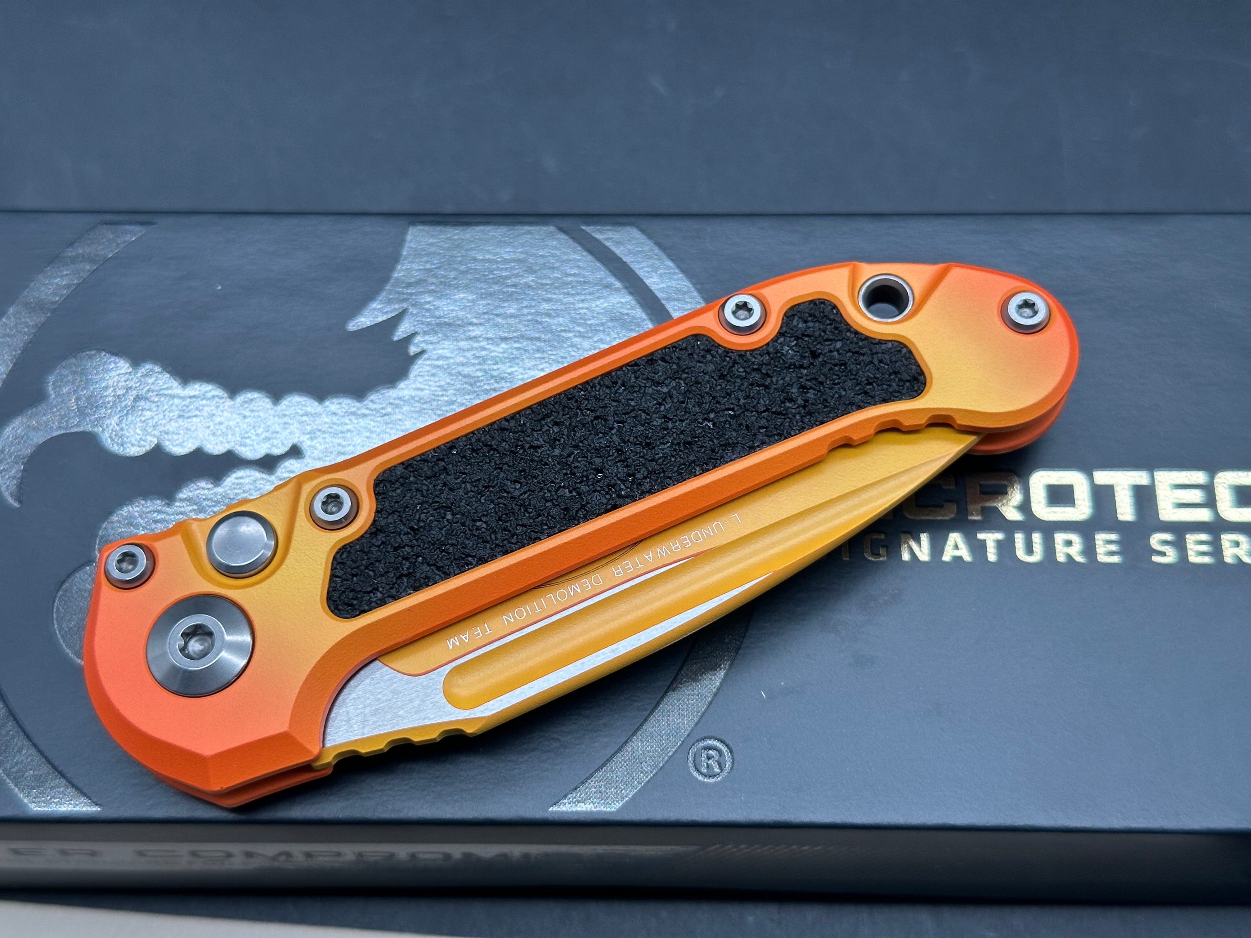 Microtech LUDT Sunrise 1135-1 LPSUS LUDT Gen III drop point sunrise orange