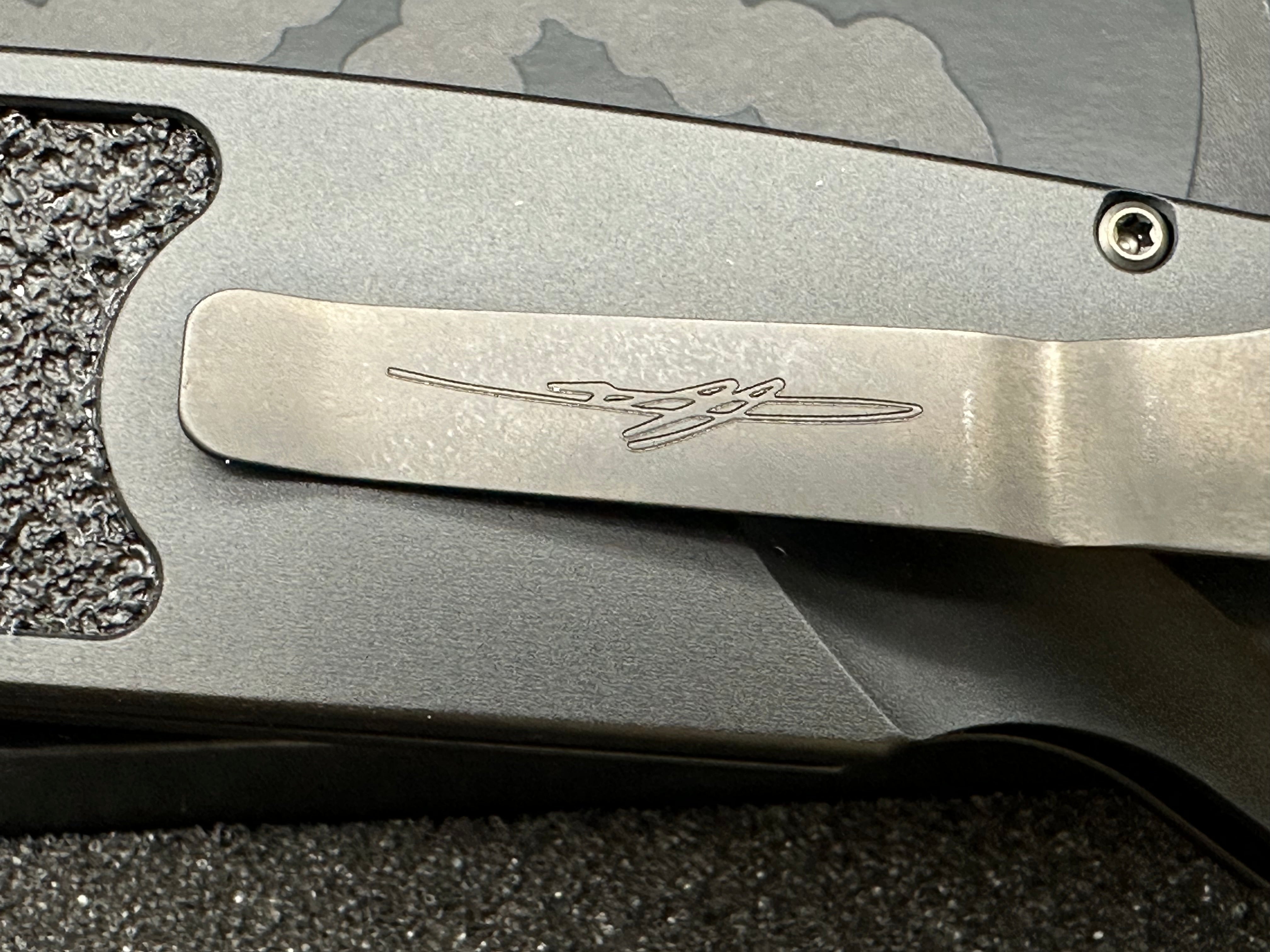 Microtech Socom Elite Shadow Spike Grind Spear Point DLC Deep Engraved Signature Series