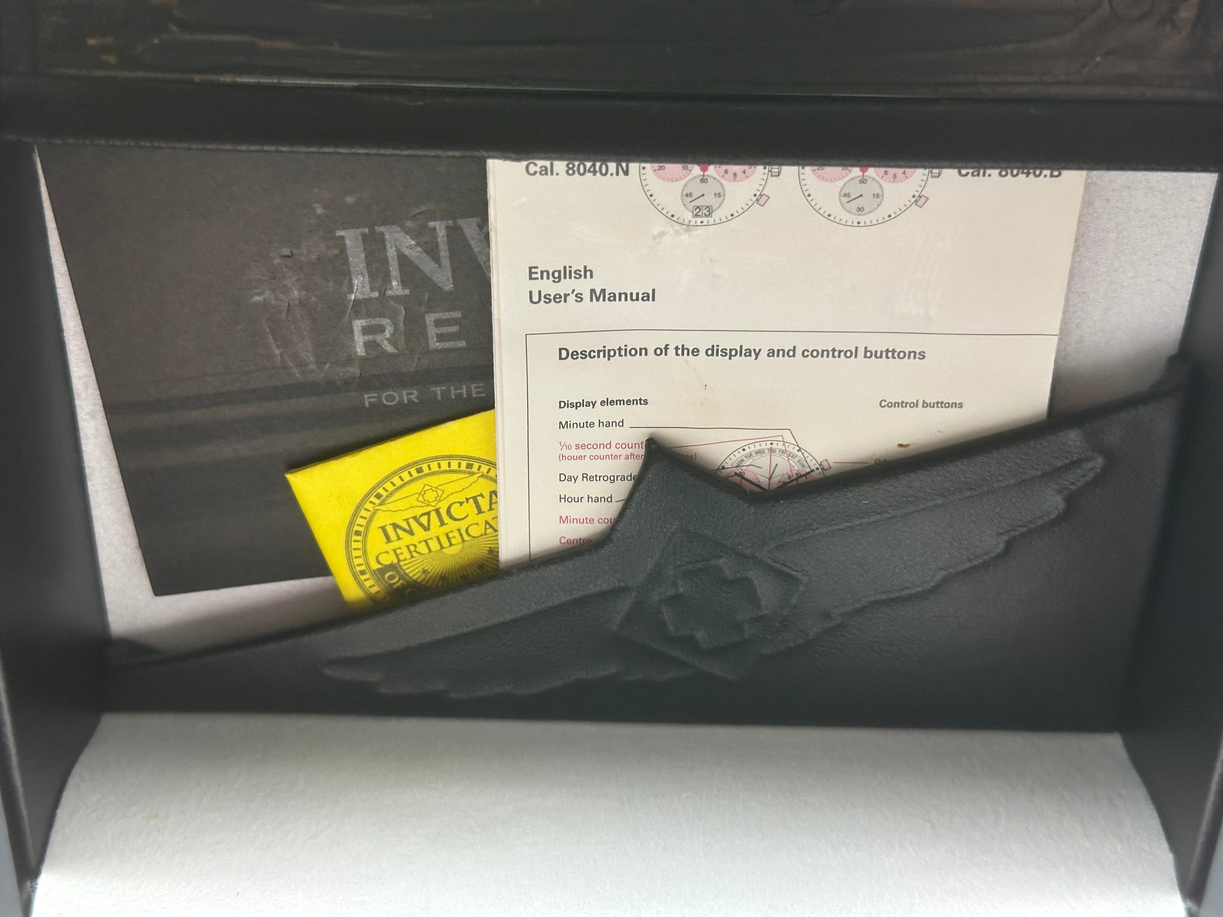 Invicta Reserve black and blue stainless steel watch