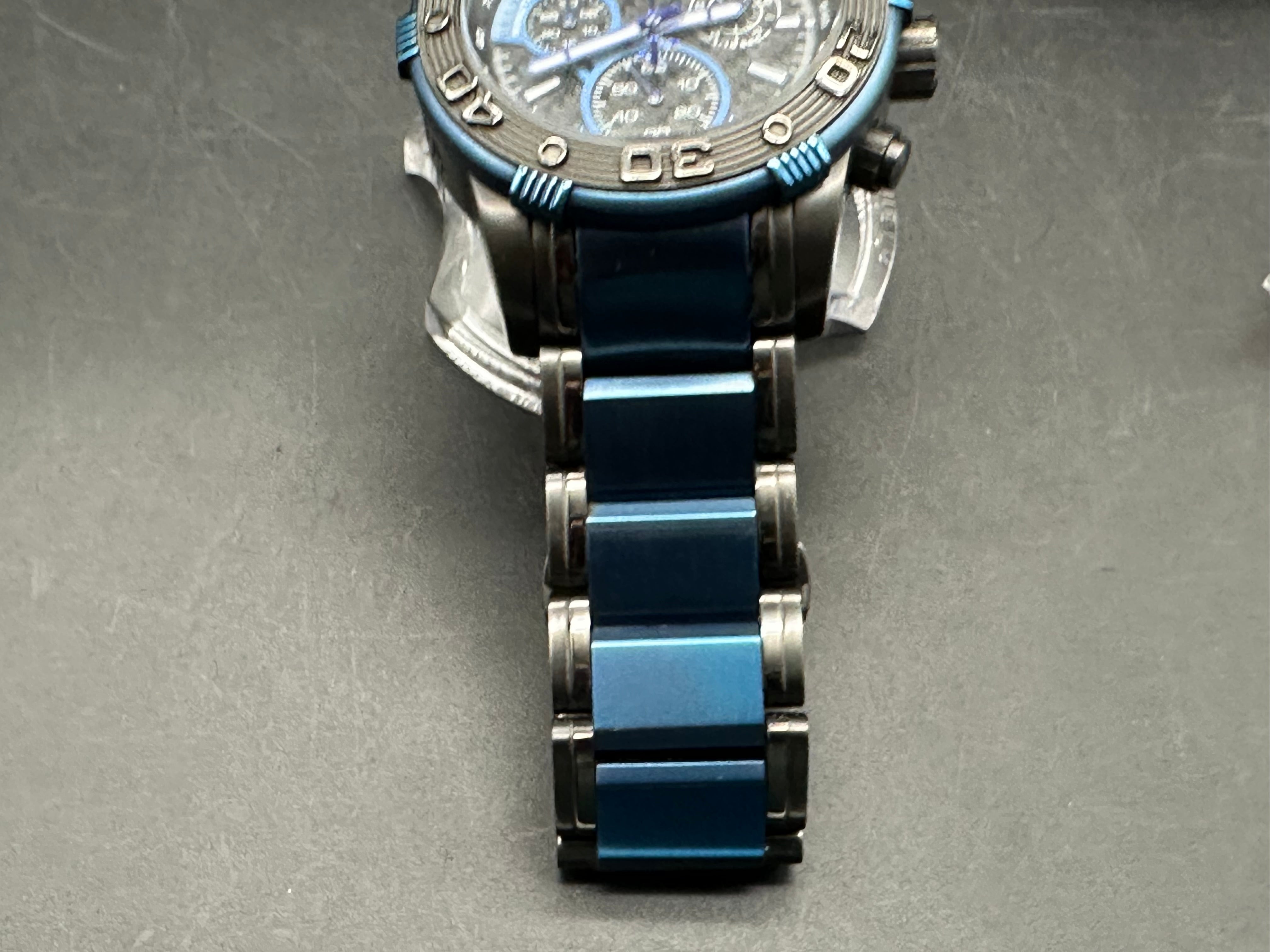 Invicta Reserve black and blue stainless steel watch