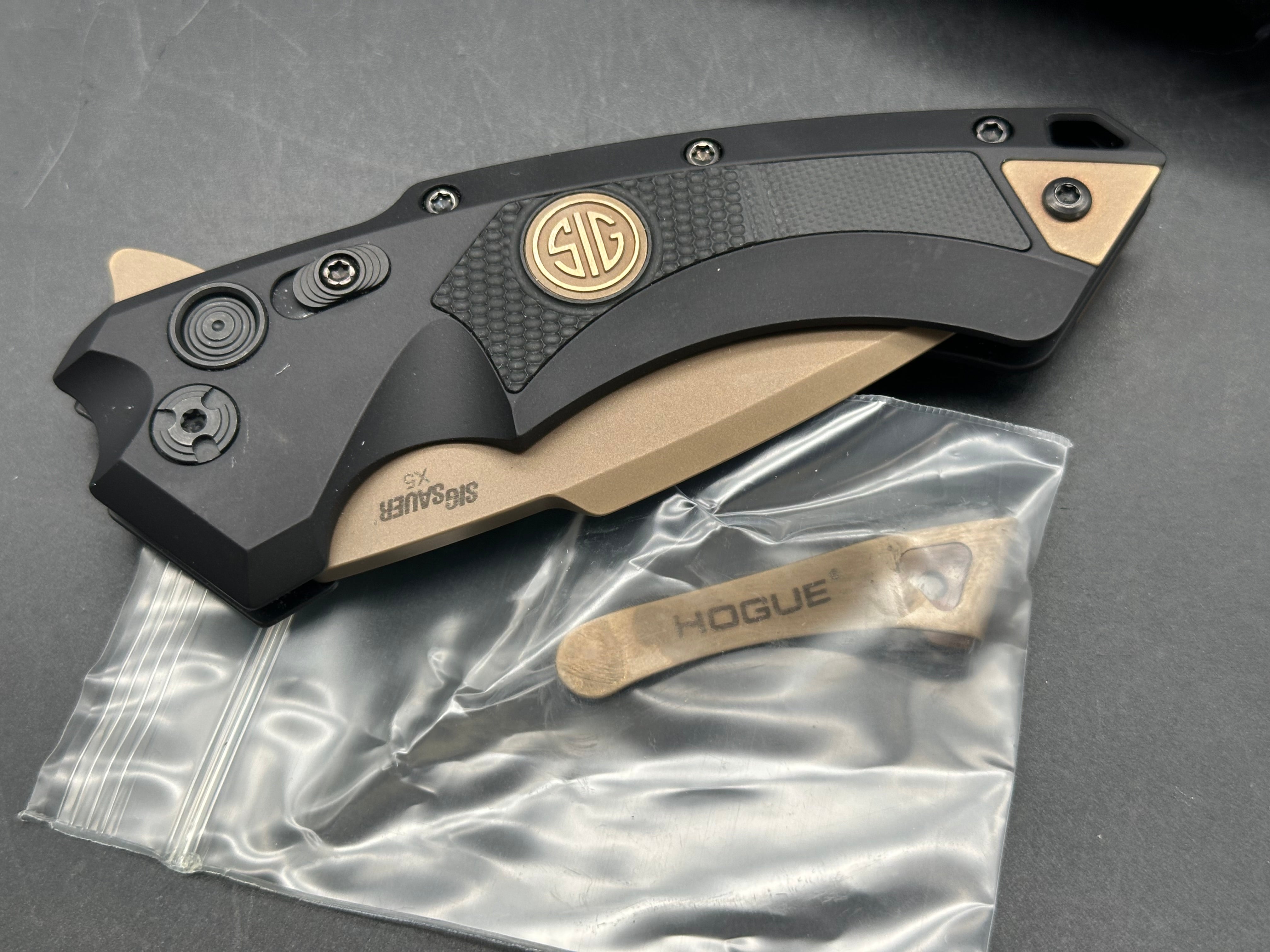Hogue Sig Sauer X5 Black aluminum CPM-154 blade