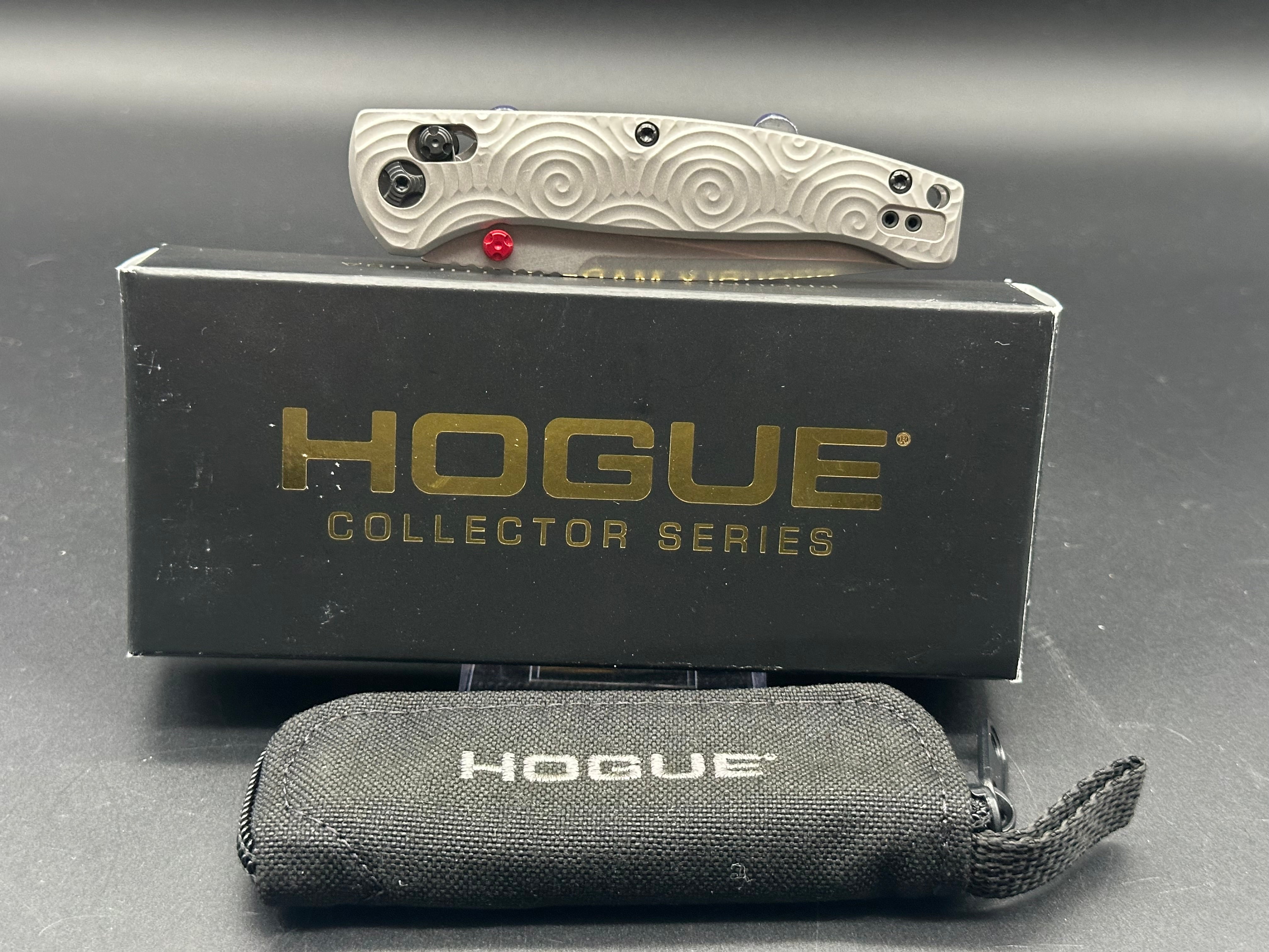 HOGUE MYSTO MANUAL FOLDER AXIS LOCK POCKET KNIFE TITANIUM HANDLE MAGNACUT STEEL BLADE CLIP POINT 24491-LIM