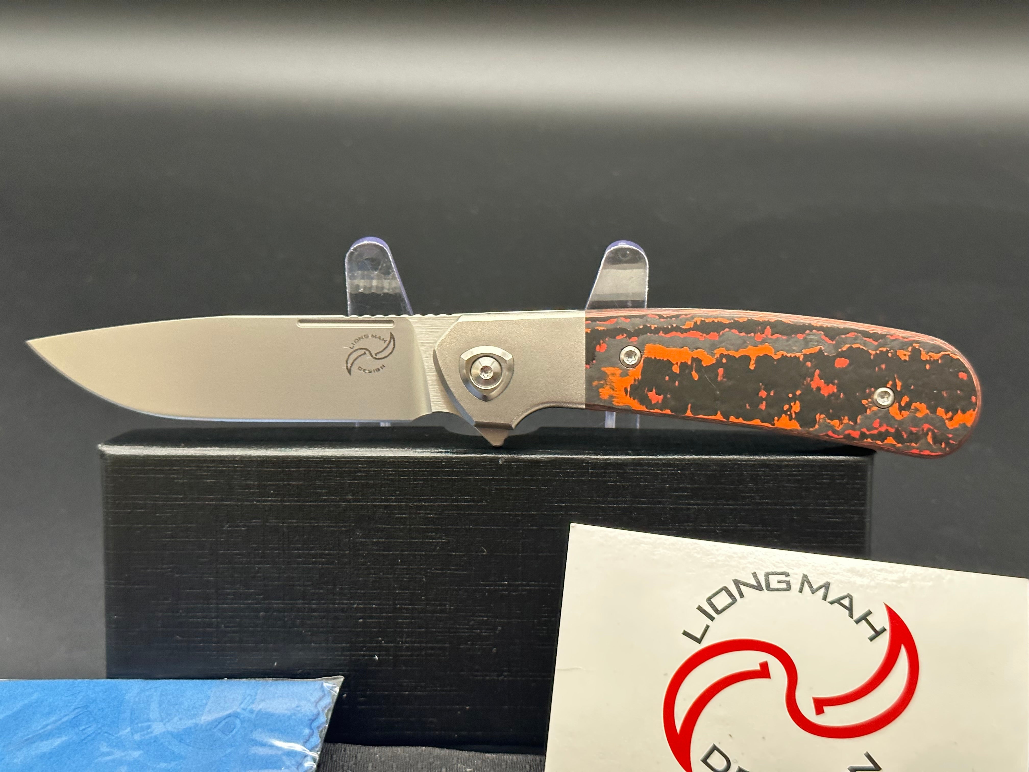 Liong Mah Design L-1 Frame Lock Knife Mars Valley Fat Carbon