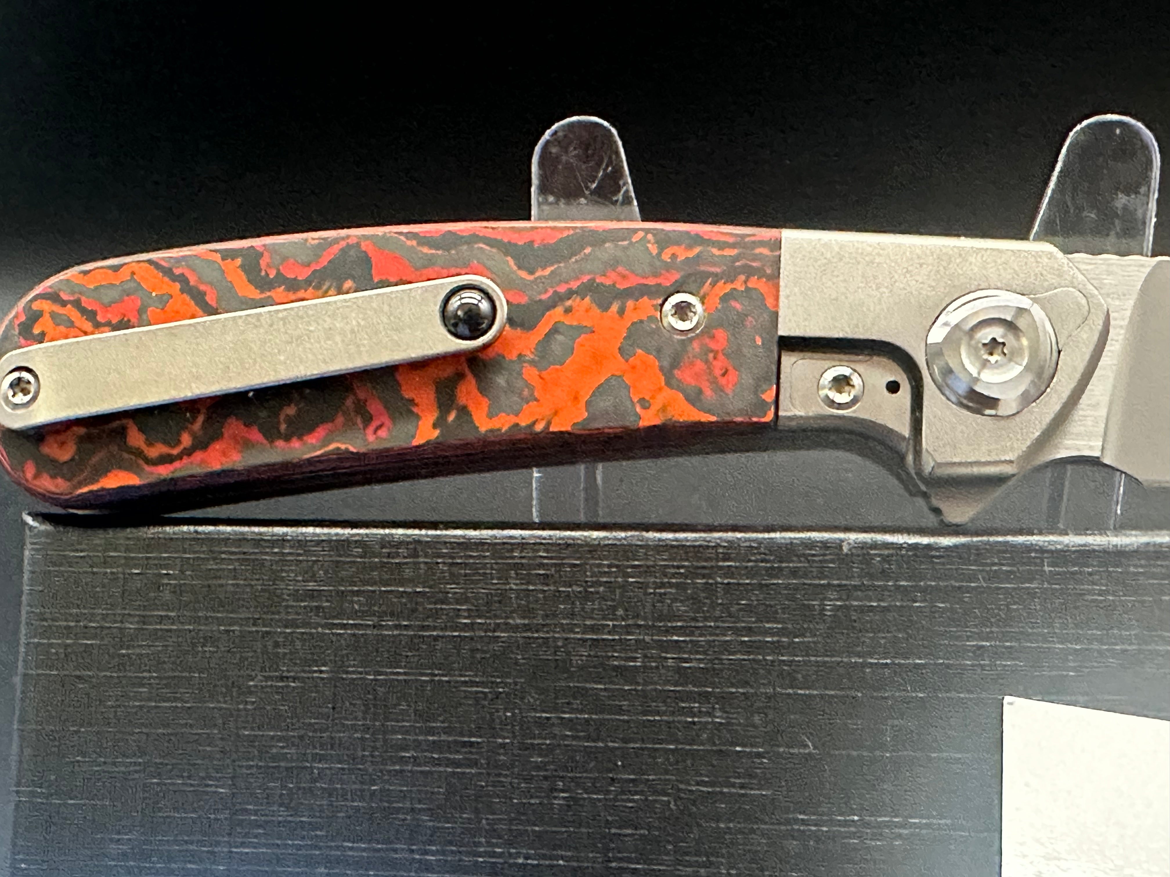 Liong Mah Design L-1 Frame Lock Knife Mars Valley Fat Carbon