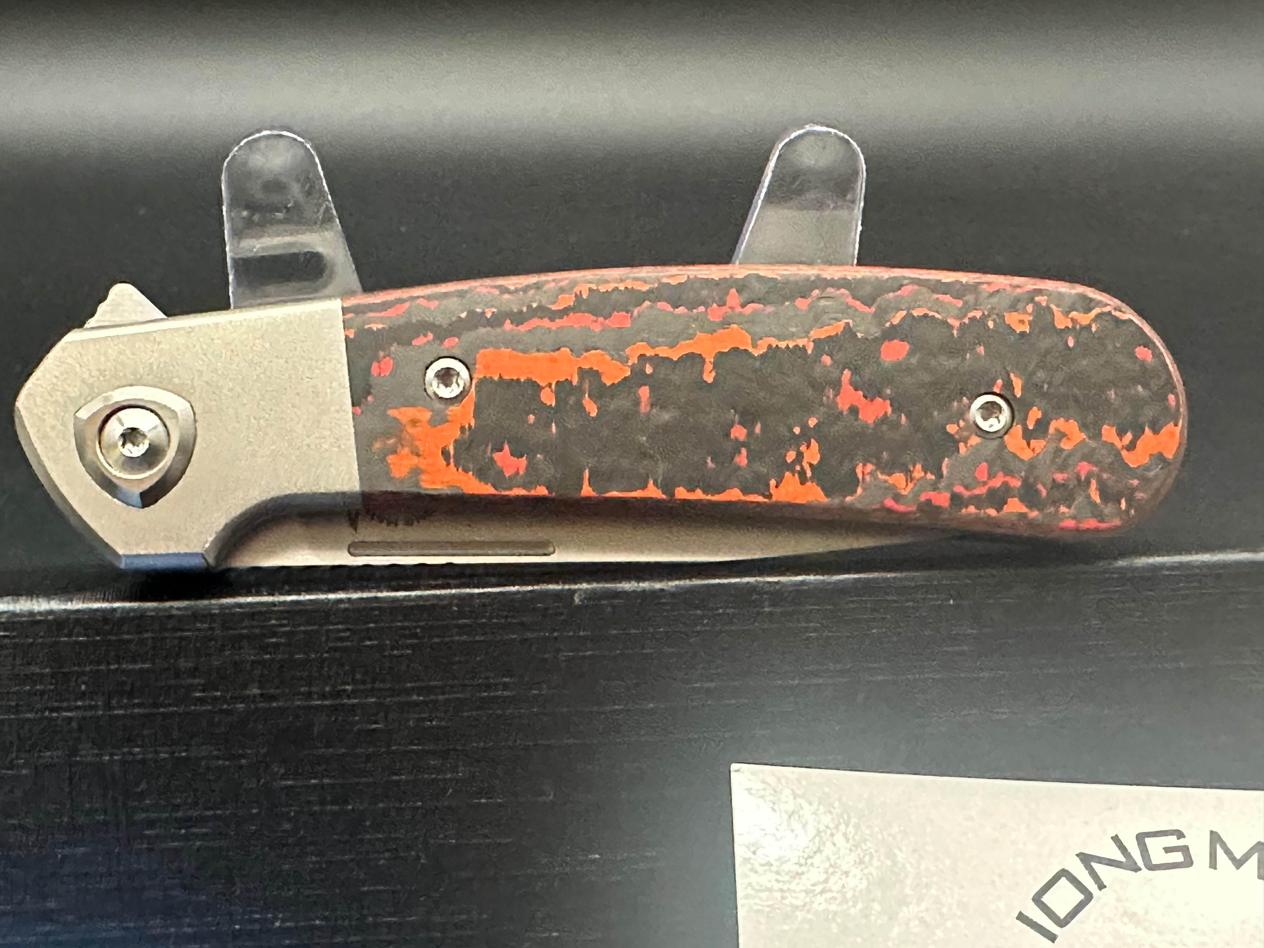 Liong Mah Design L-1 Frame Lock Knife Mars Valley Fat Carbon