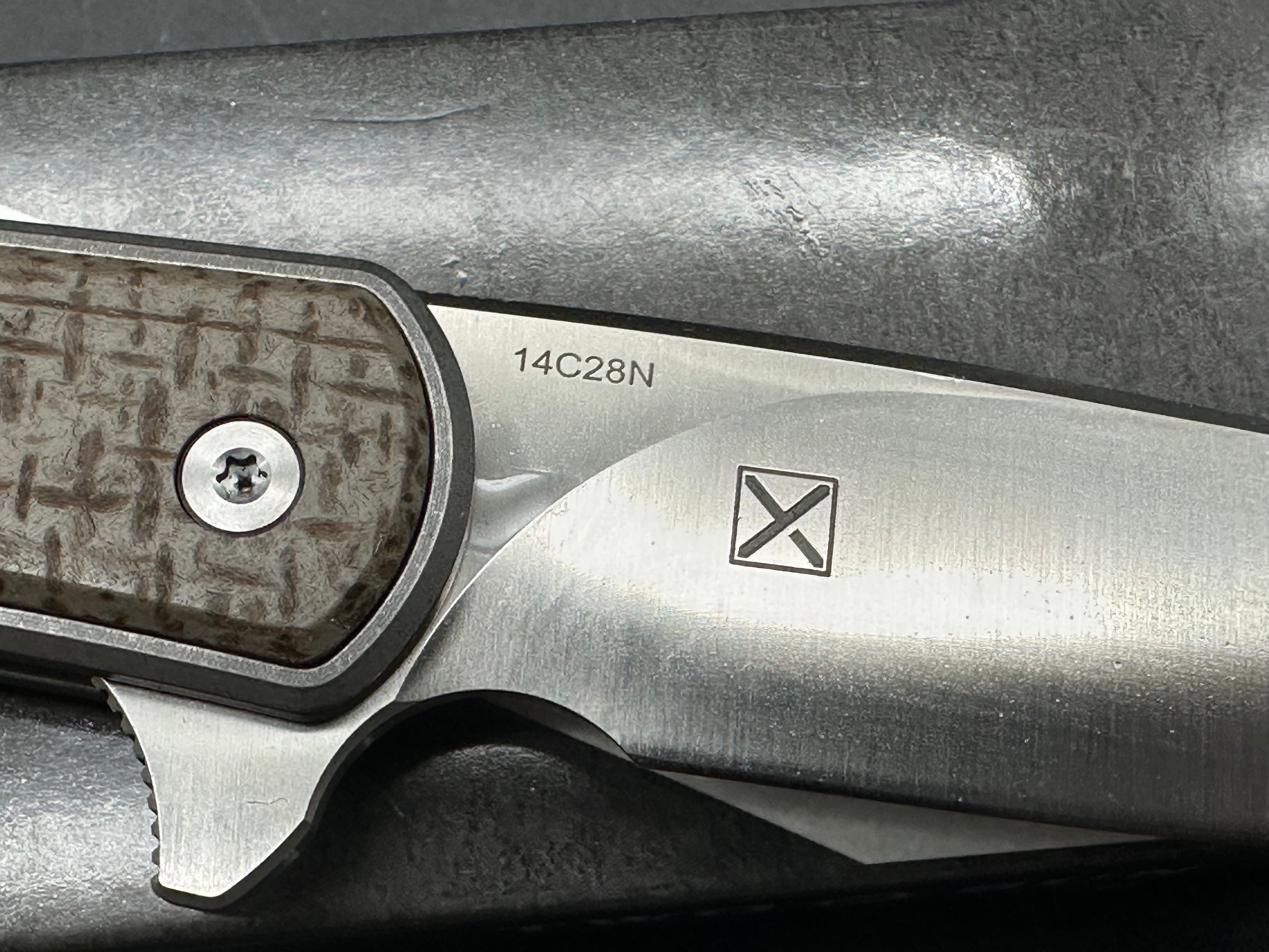 Twosun TS335 YX design double detent slip joint, titanium and micarta scales, Sandv