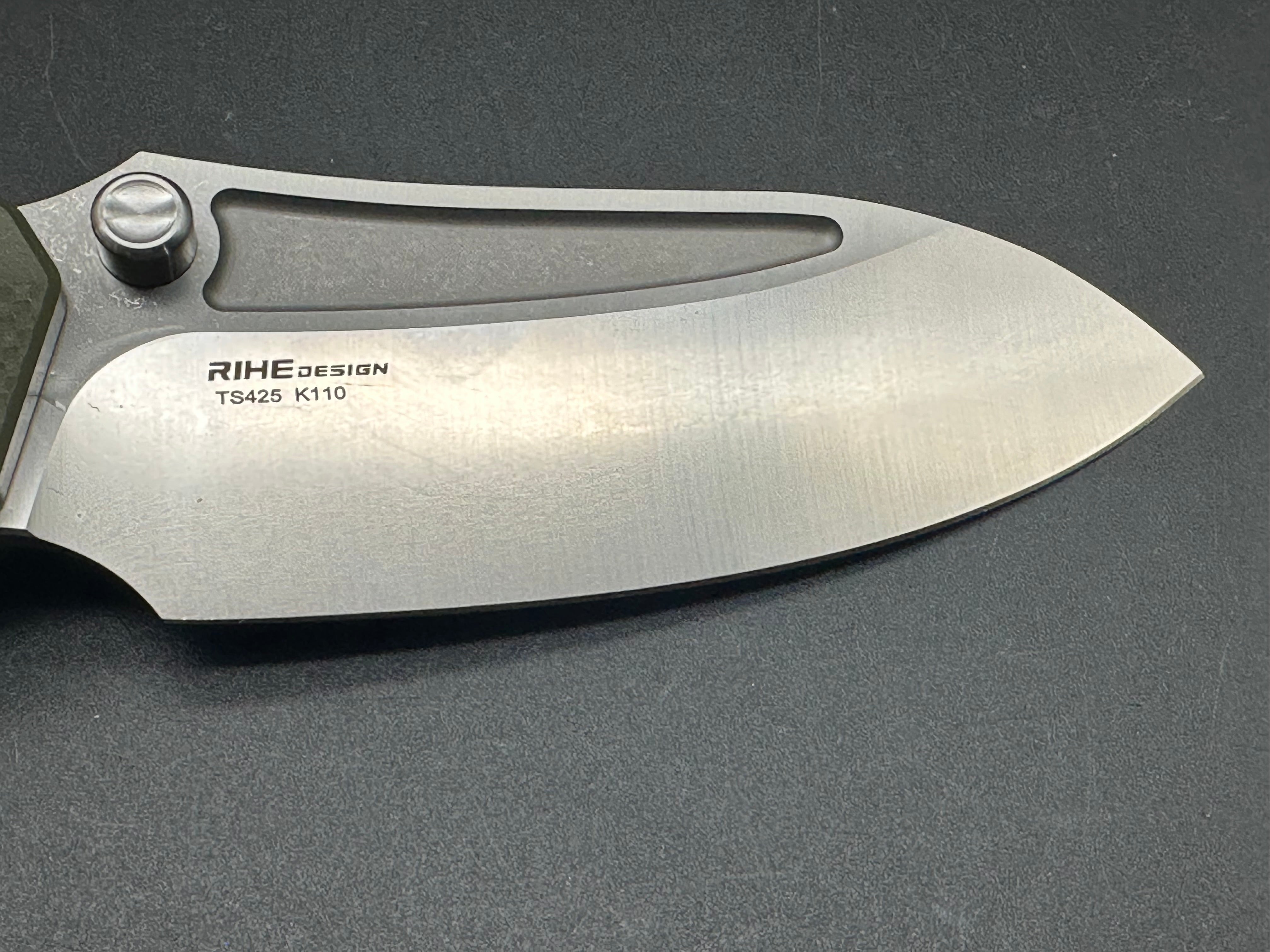 TWOSUN TS425-K110 FOLDING KNIFE K110 BLADE GREEN G10 HANDLE PLAIN EDGE