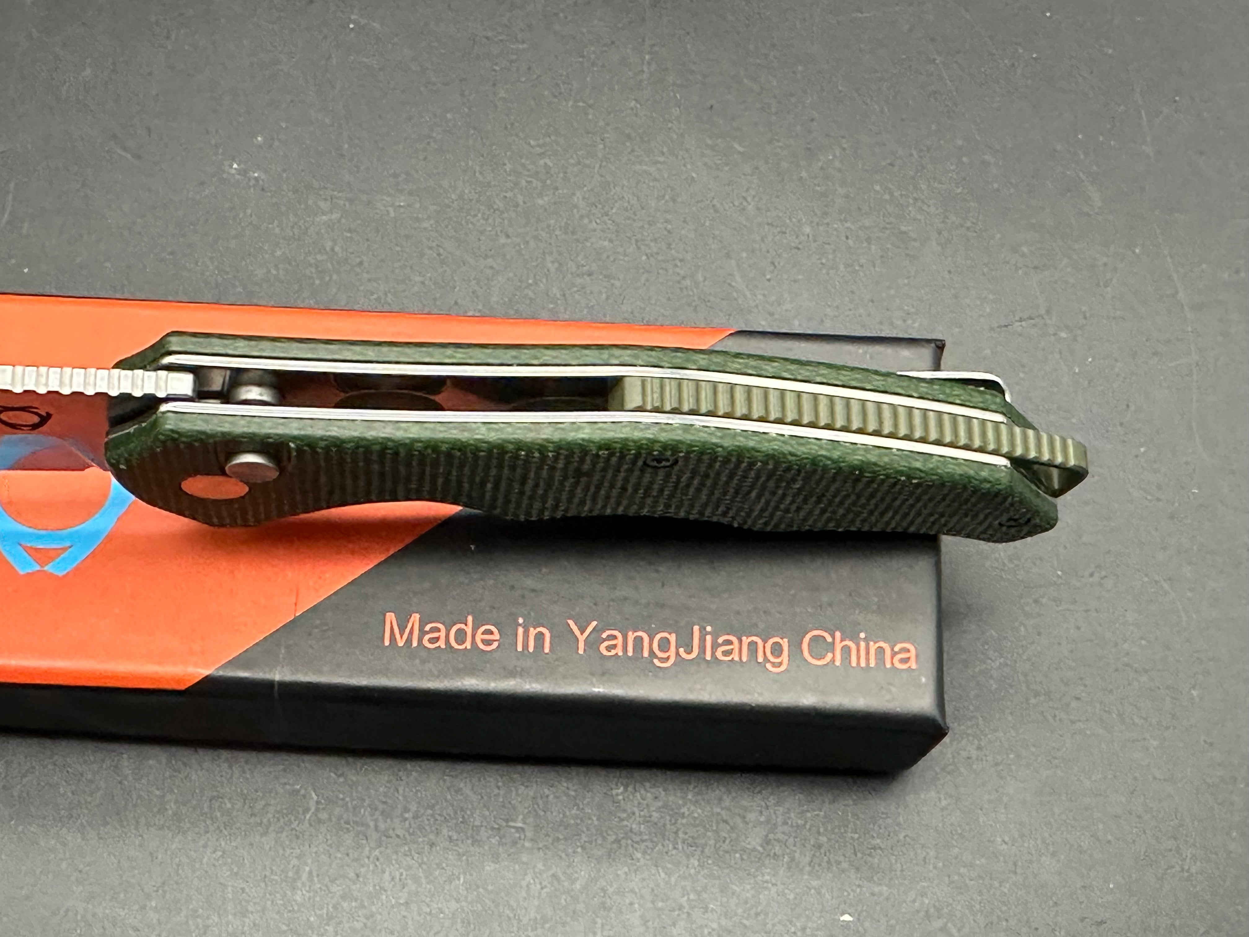 SIXLEAF FOLDING KNIFE GREEN MICARTA HANDLE 8CR13MOV