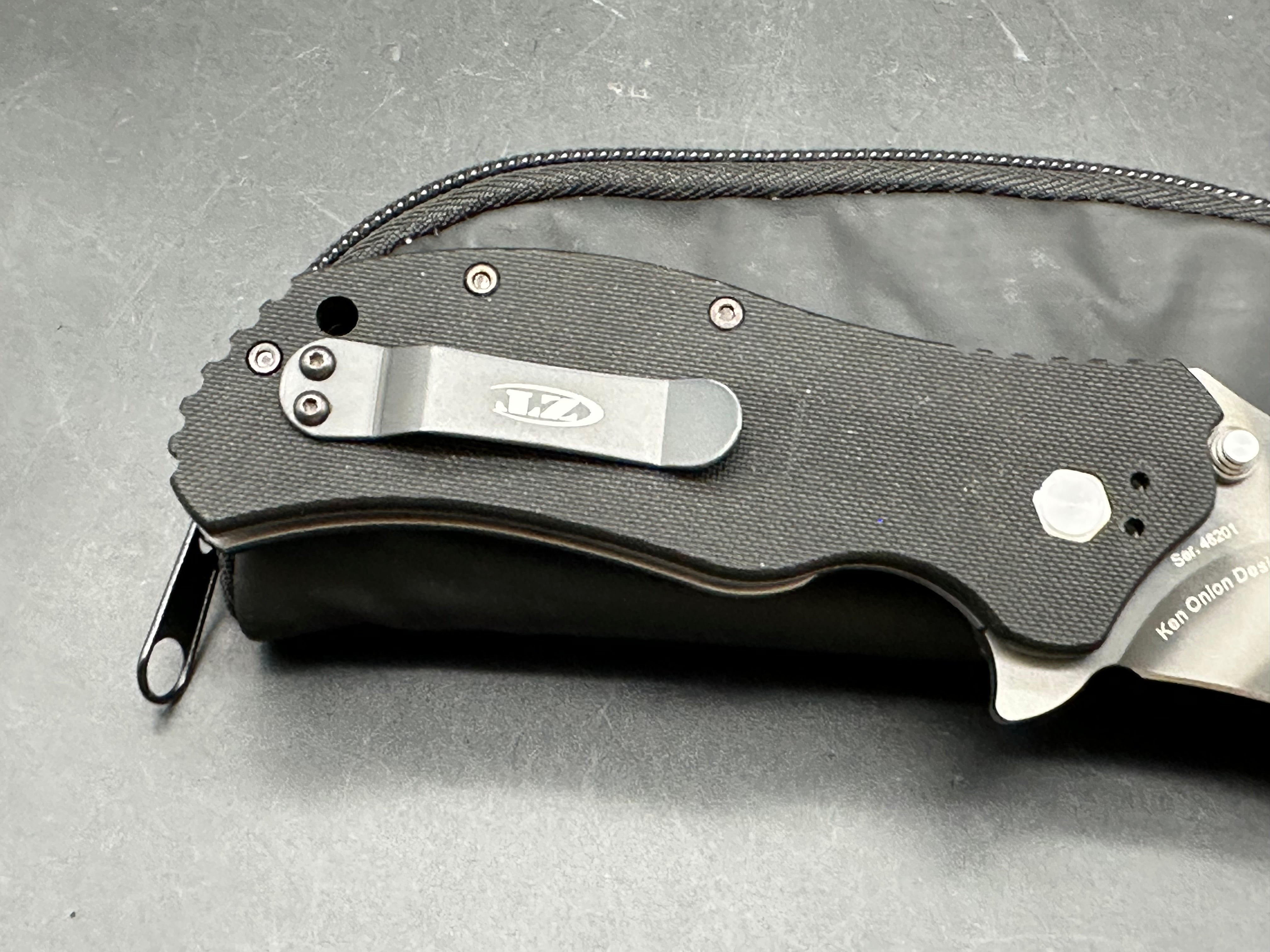Zero Tolerance 0350TSTR Black G-10 Handle with Tritium Inlay, CPM-S30V Tiger Stripe (3.25” DP) Blade