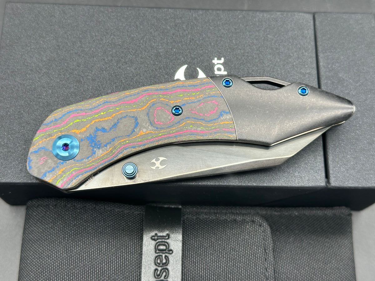 KANSEPT K9 80S CAMO CARBON/BLACKWASH TITANIUM HANDLE S35VN BLACKWASH FINISH
