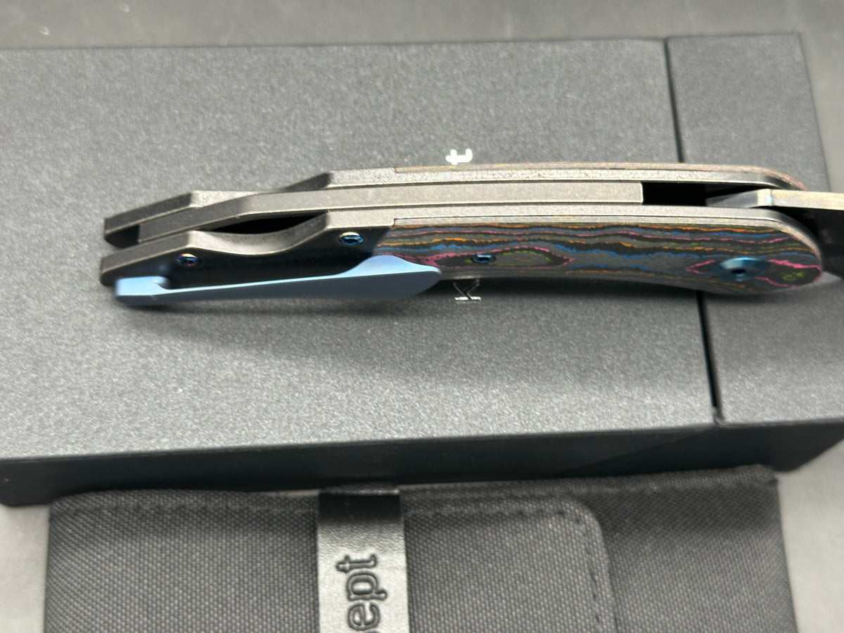 KANSEPT K9 80S CAMO CARBON/BLACKWASH TITANIUM HANDLE S35VN BLACKWASH FINISH