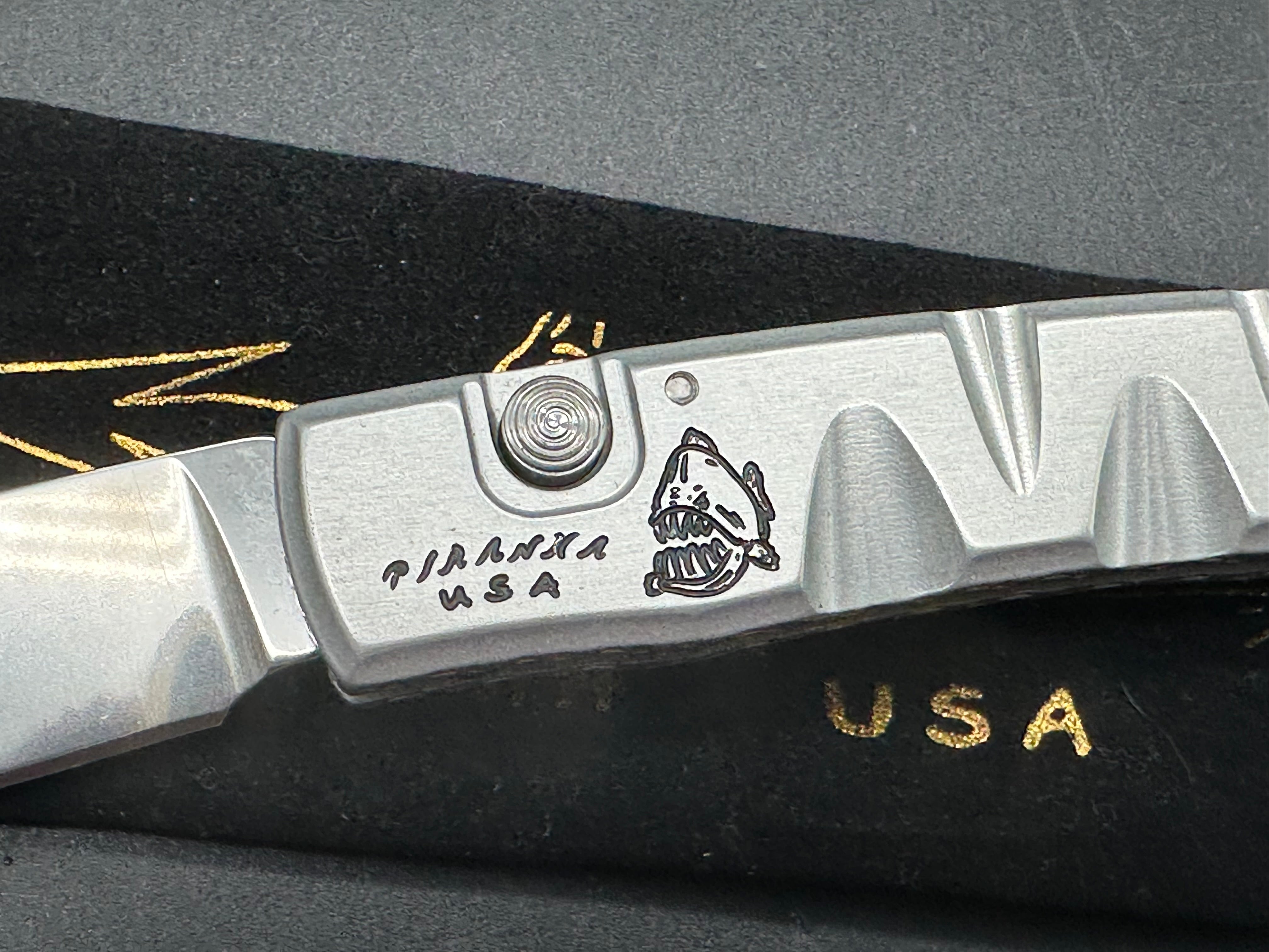Piranha Virus Automatic Knife Silver (3.25" Mirror) - lightly used