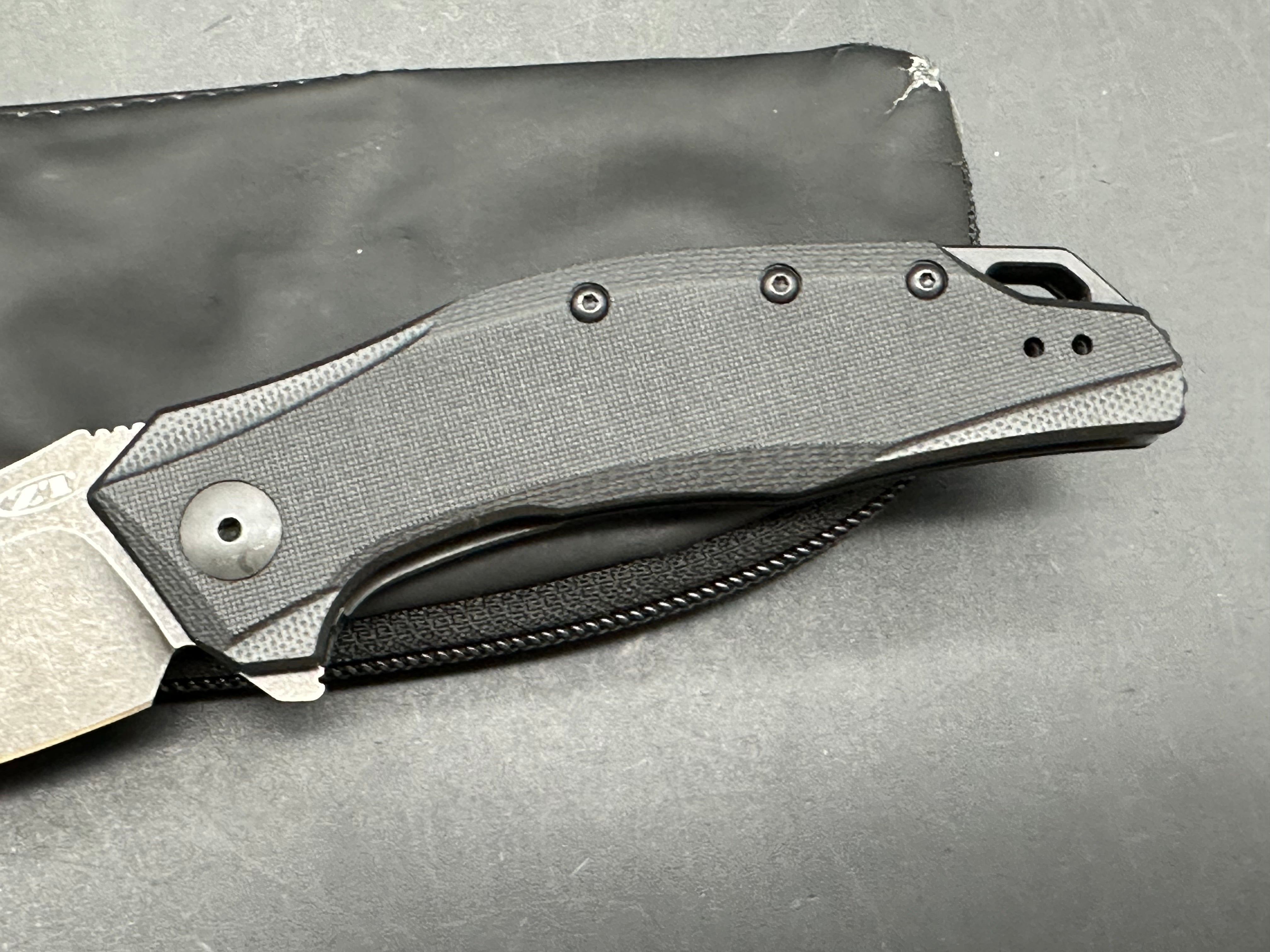 Zero Tolerance 0357BW Black G-10 Handle, CPM-20CV Black SW (3.25” DP) Blade