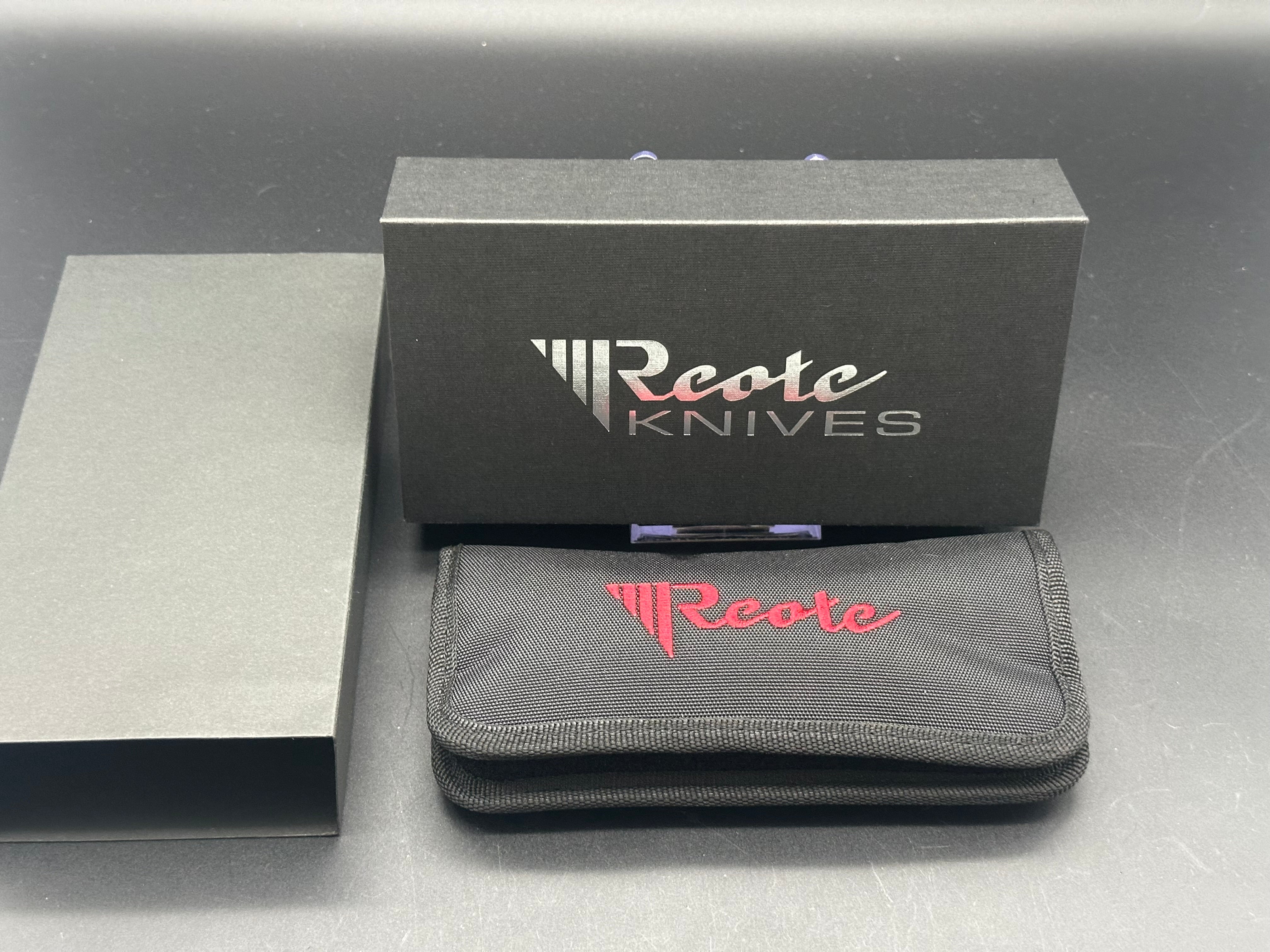 Reate Kirby Mini Crossroads Knife with M390 Blade, Titanium and Green Micarta Handle