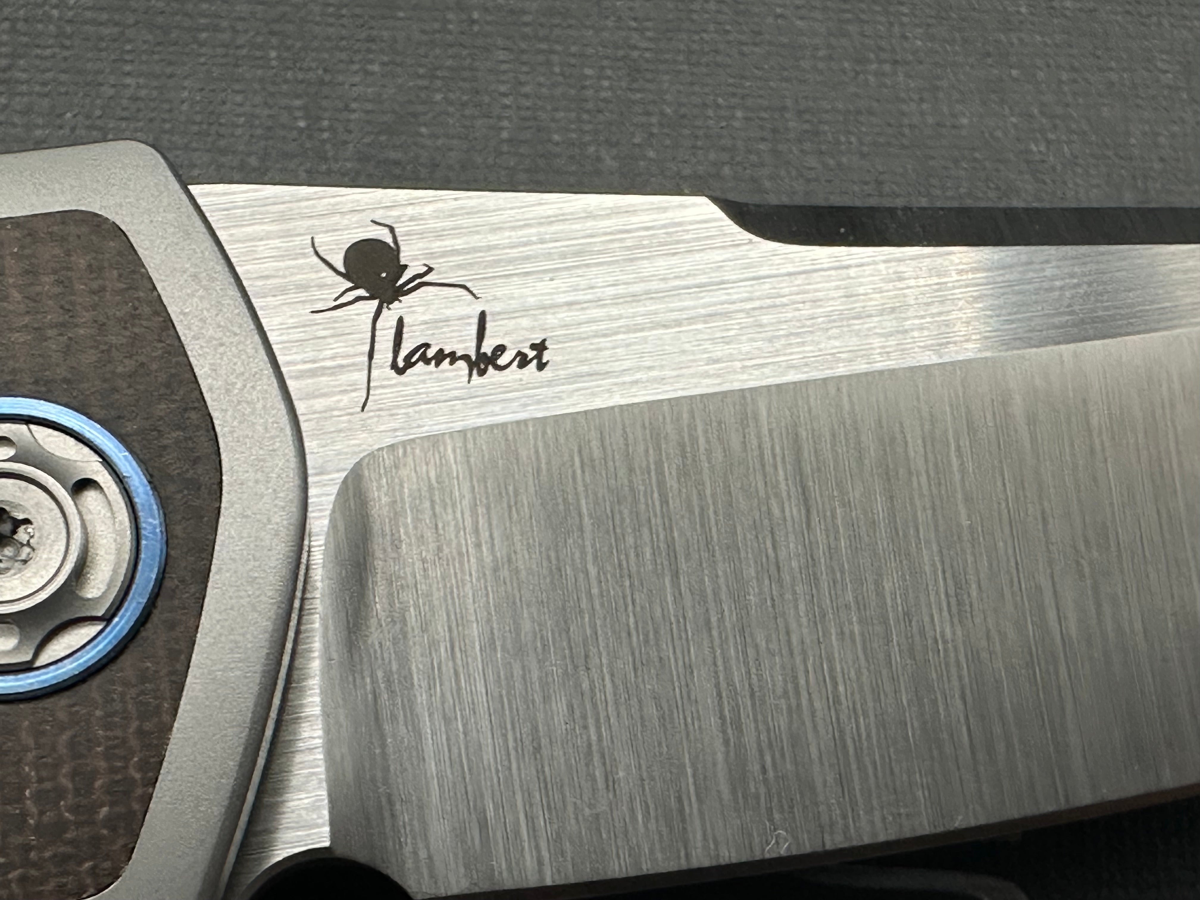 Reate Kirby Mini Crossroads Knife with M390 Blade, Titanium and Green Micarta Handle