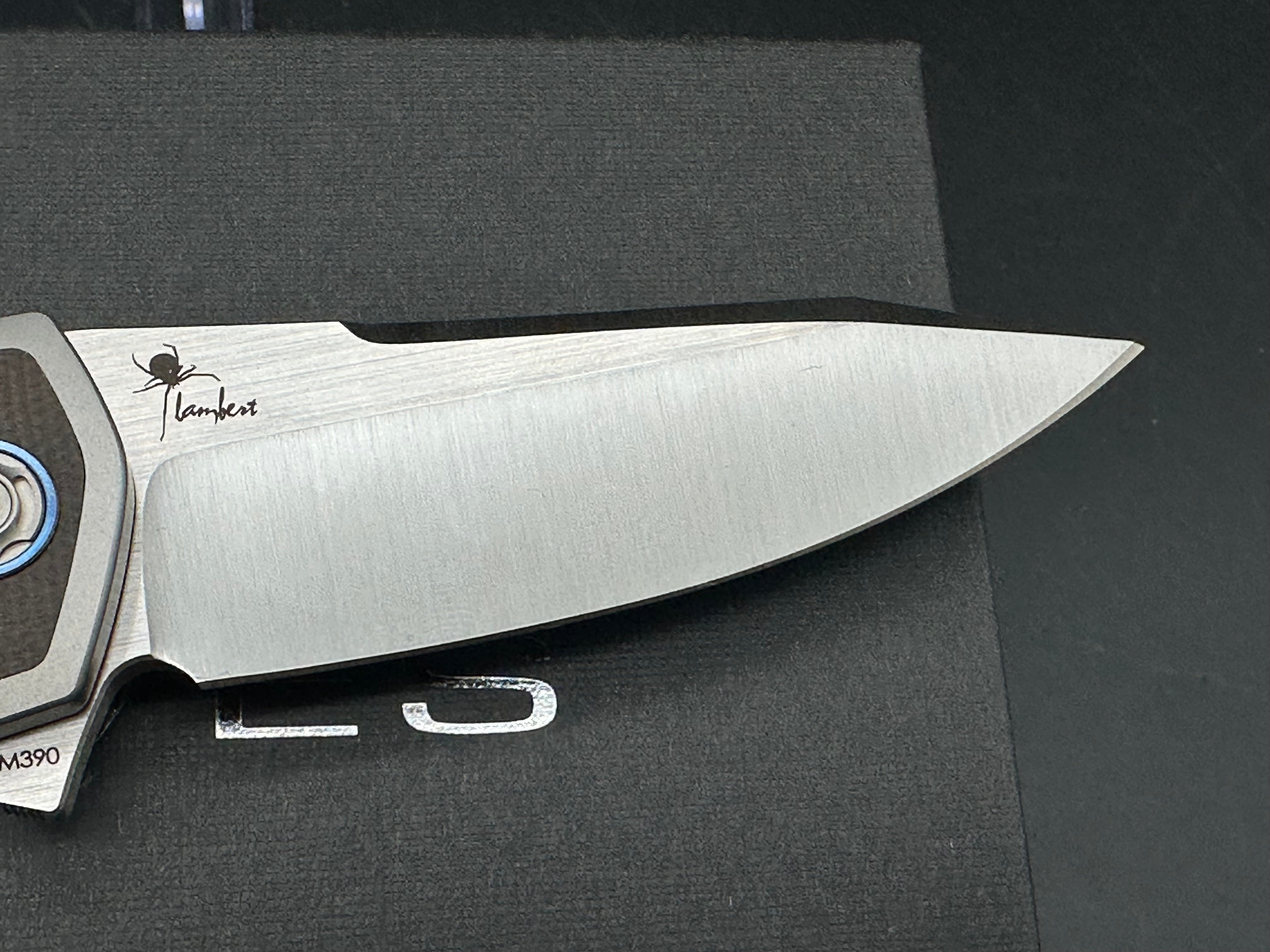 Reate Kirby Mini Crossroads Knife with M390 Blade, Titanium and Green Micarta Handle