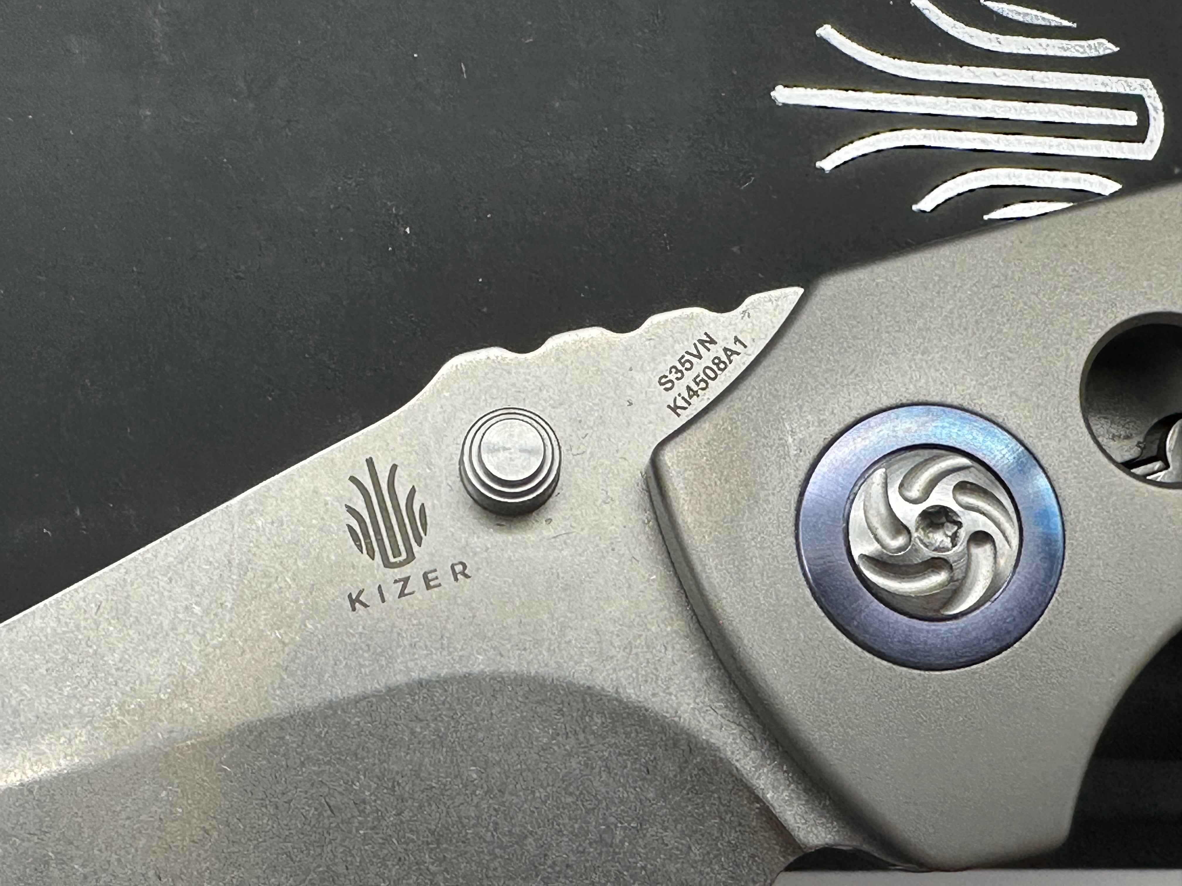 Kizer CK Critical Flipper Frame Lock Knife (3.6" Stonewash)