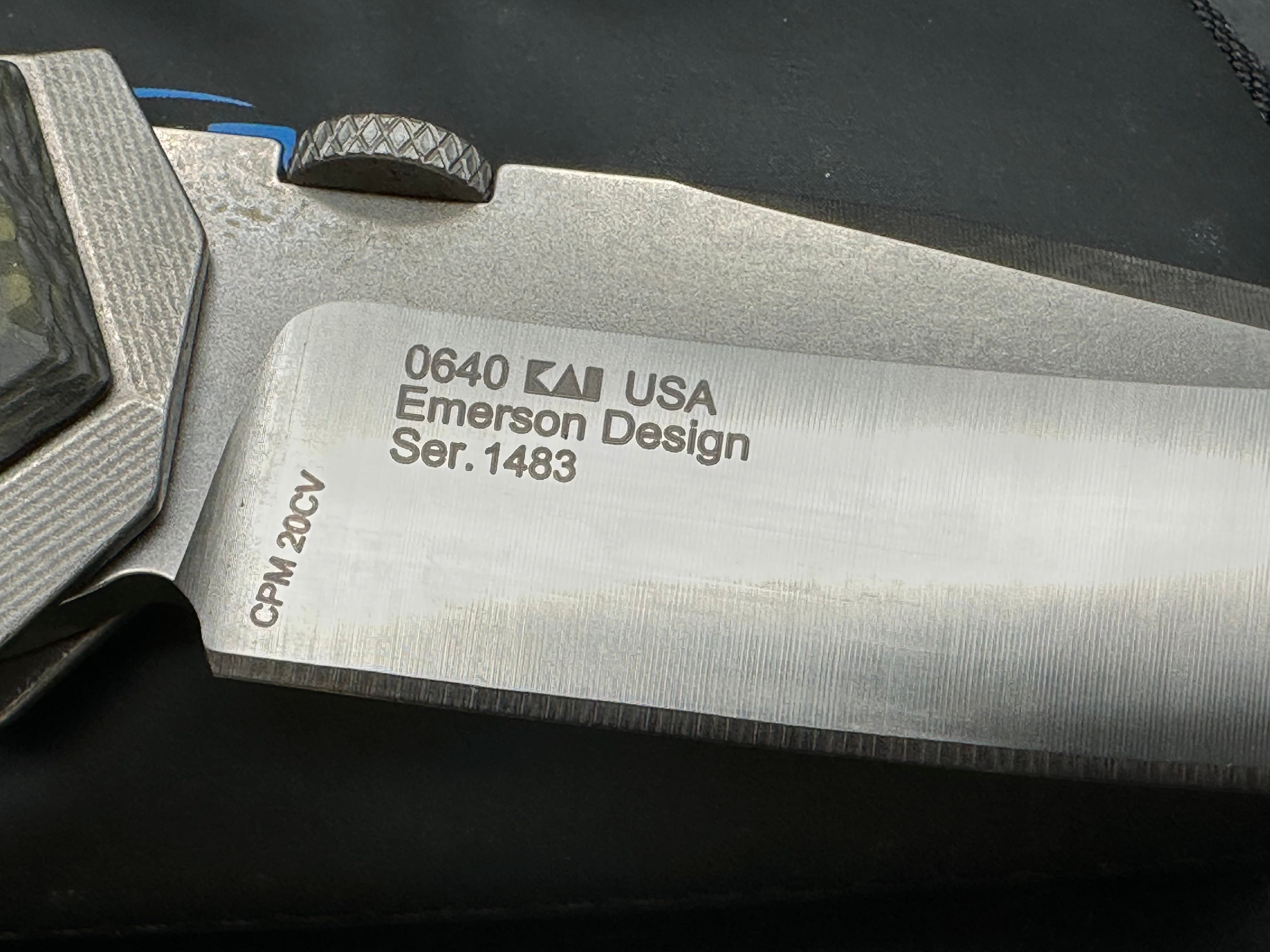 Zero Tolerance Emerson 0640 Carbon Fiber/Titanium Handle, CPM-20CV (3.75” Satin CP) Blade