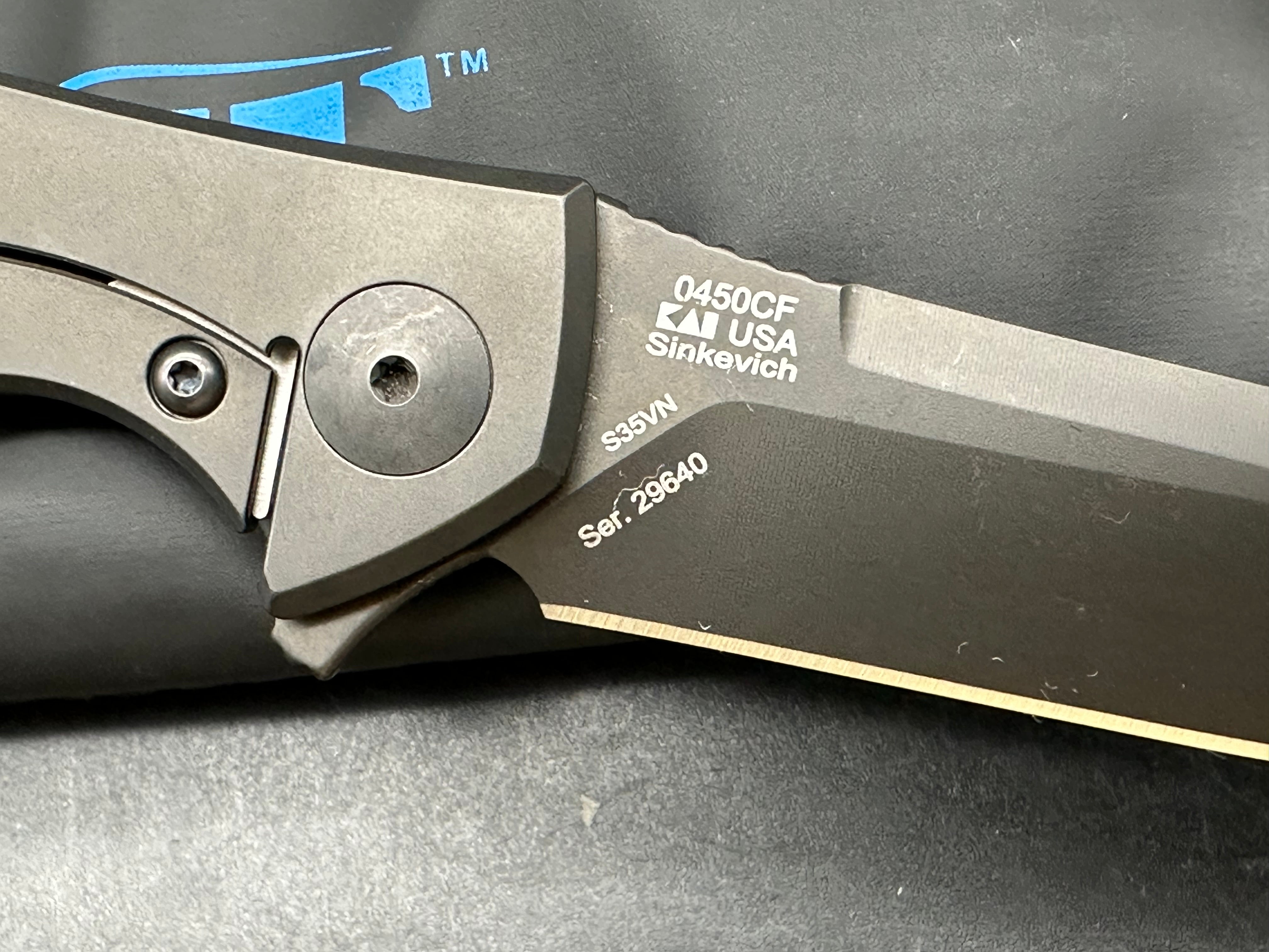 Zero Tolerance 0450CF Carbon Fiber/Titanium Handle, CPM-S35VN Black SW (3.25” DP) Blade