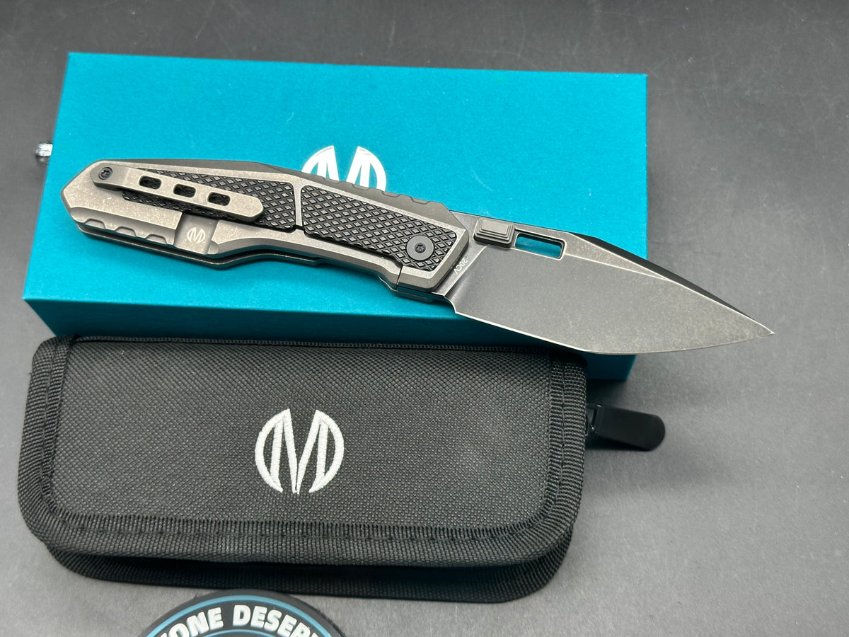 Molsect AMP M2038D – CPM-20CV Titanium Frame Lock, Stonewashed & Bead-Blast Handle