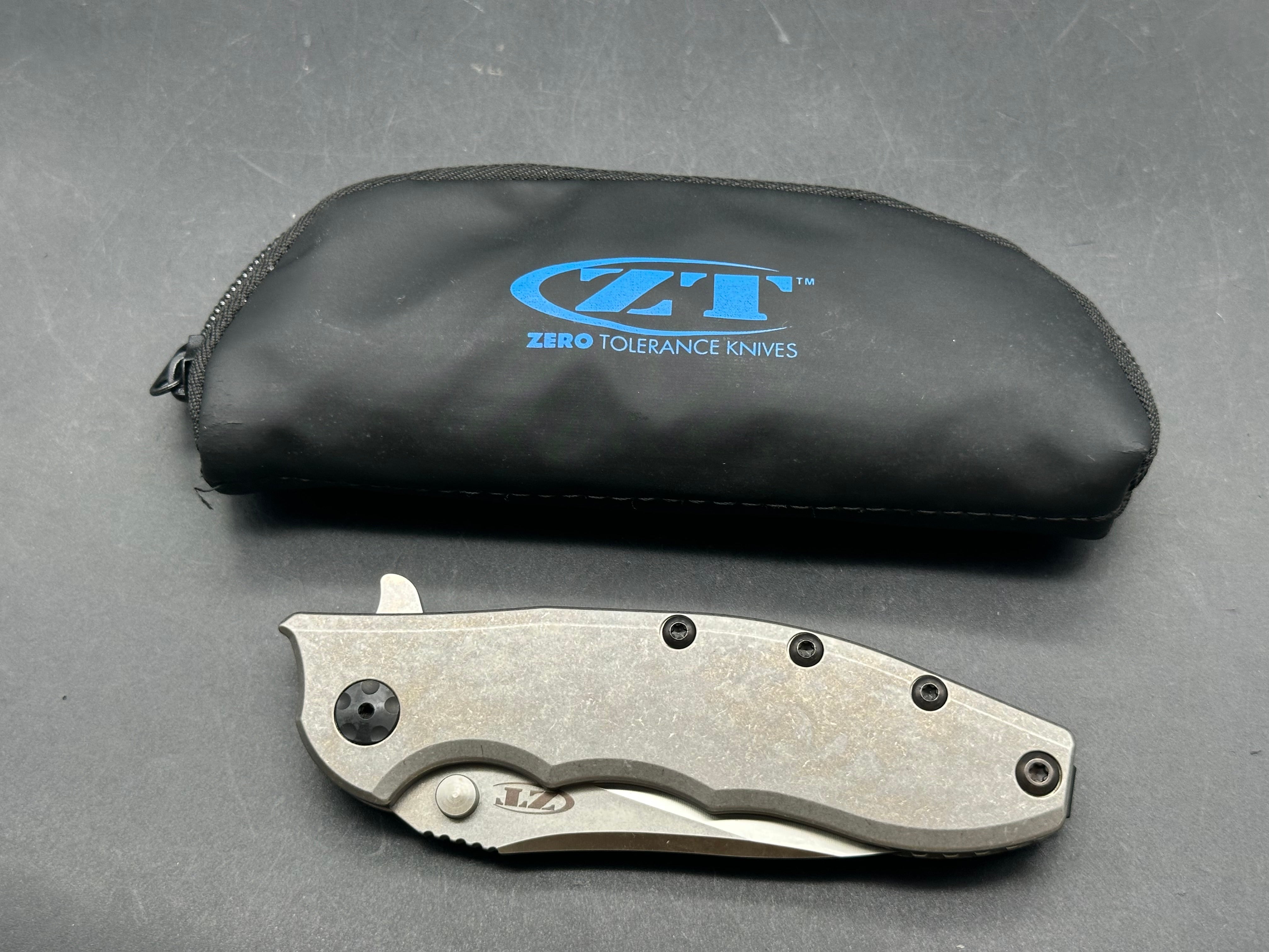 Zero Tolerance 0562TI Titanium Handle, CPM-20CV (3.50” Satin DP) Blade