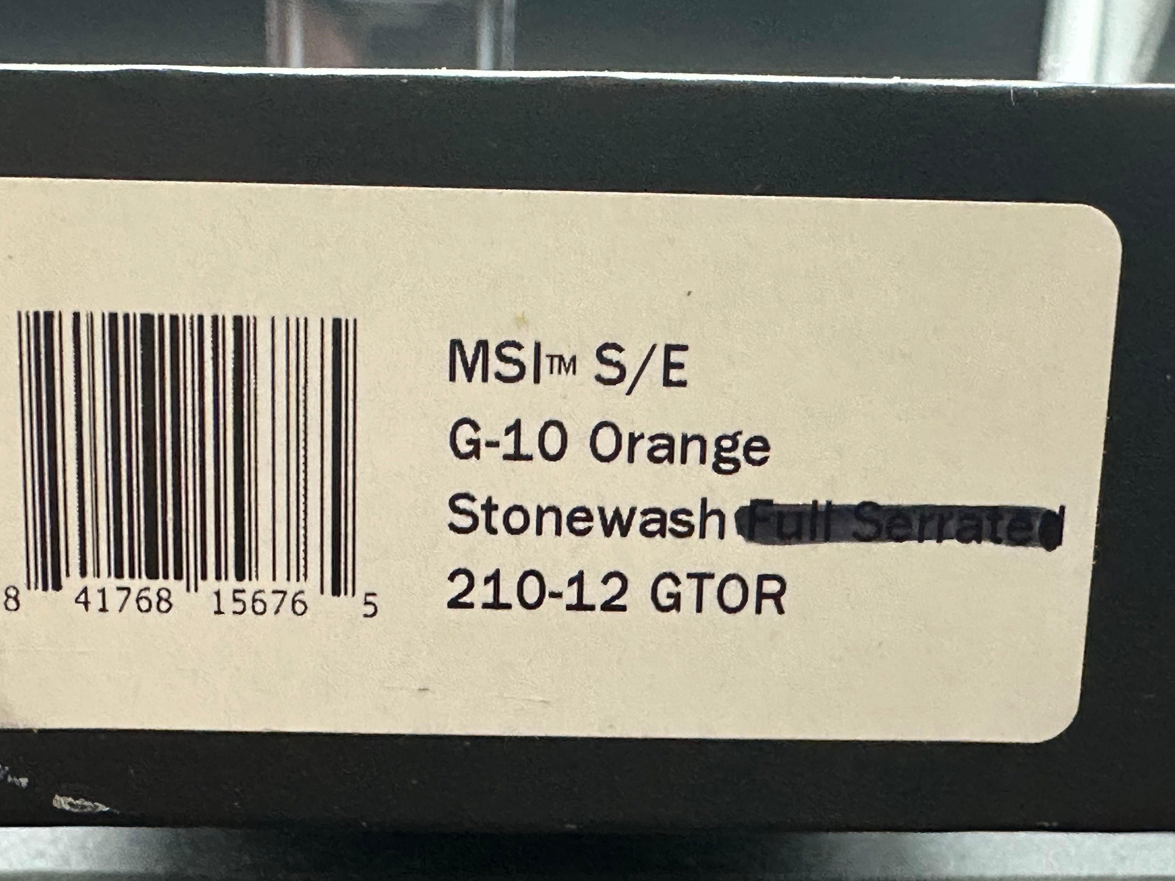 Microtech Standard Issue MSI Ram-Lok Knife Orange G-10