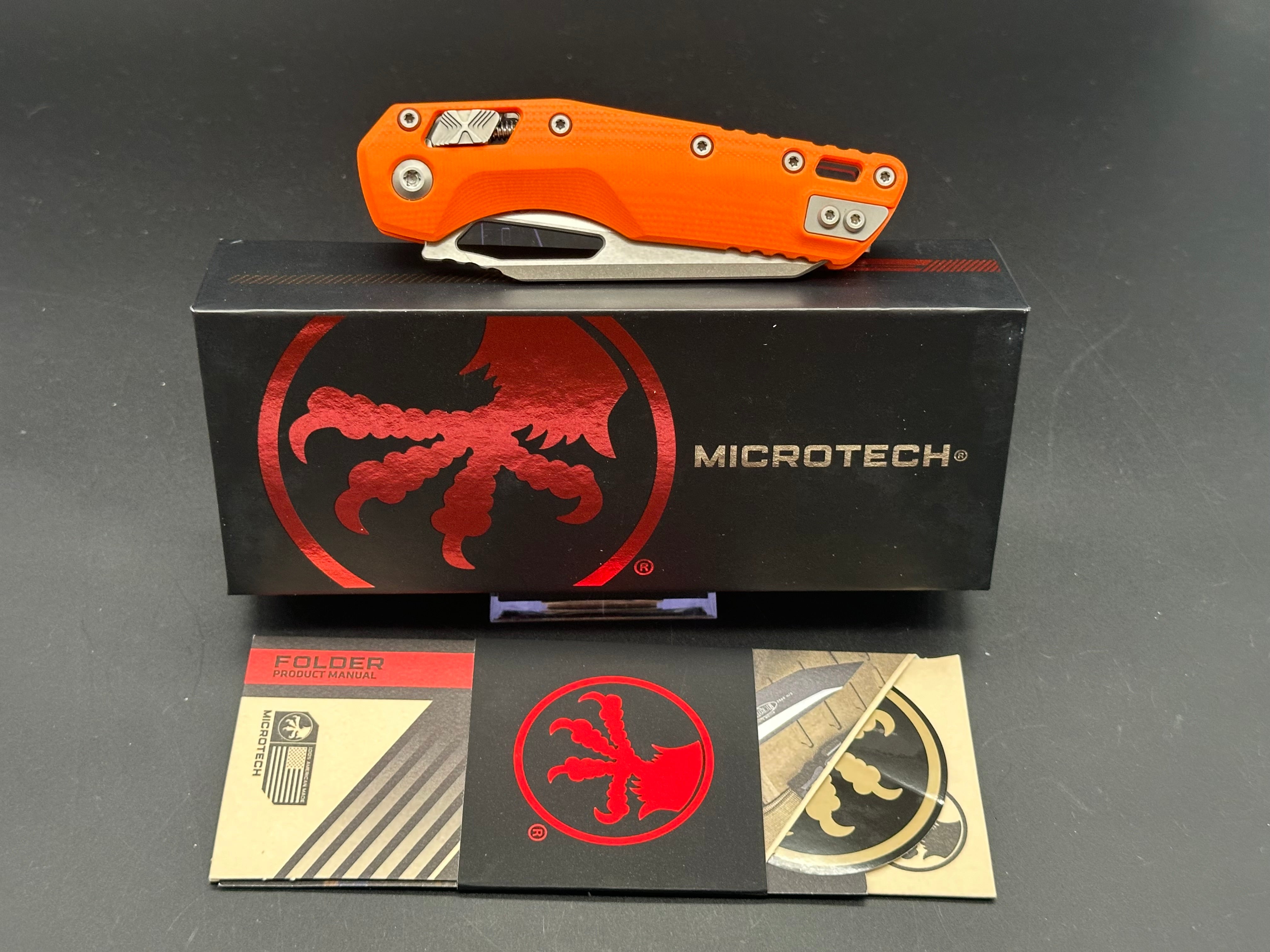 Microtech Standard Issue MSI Ram-Lok Knife Orange G-10