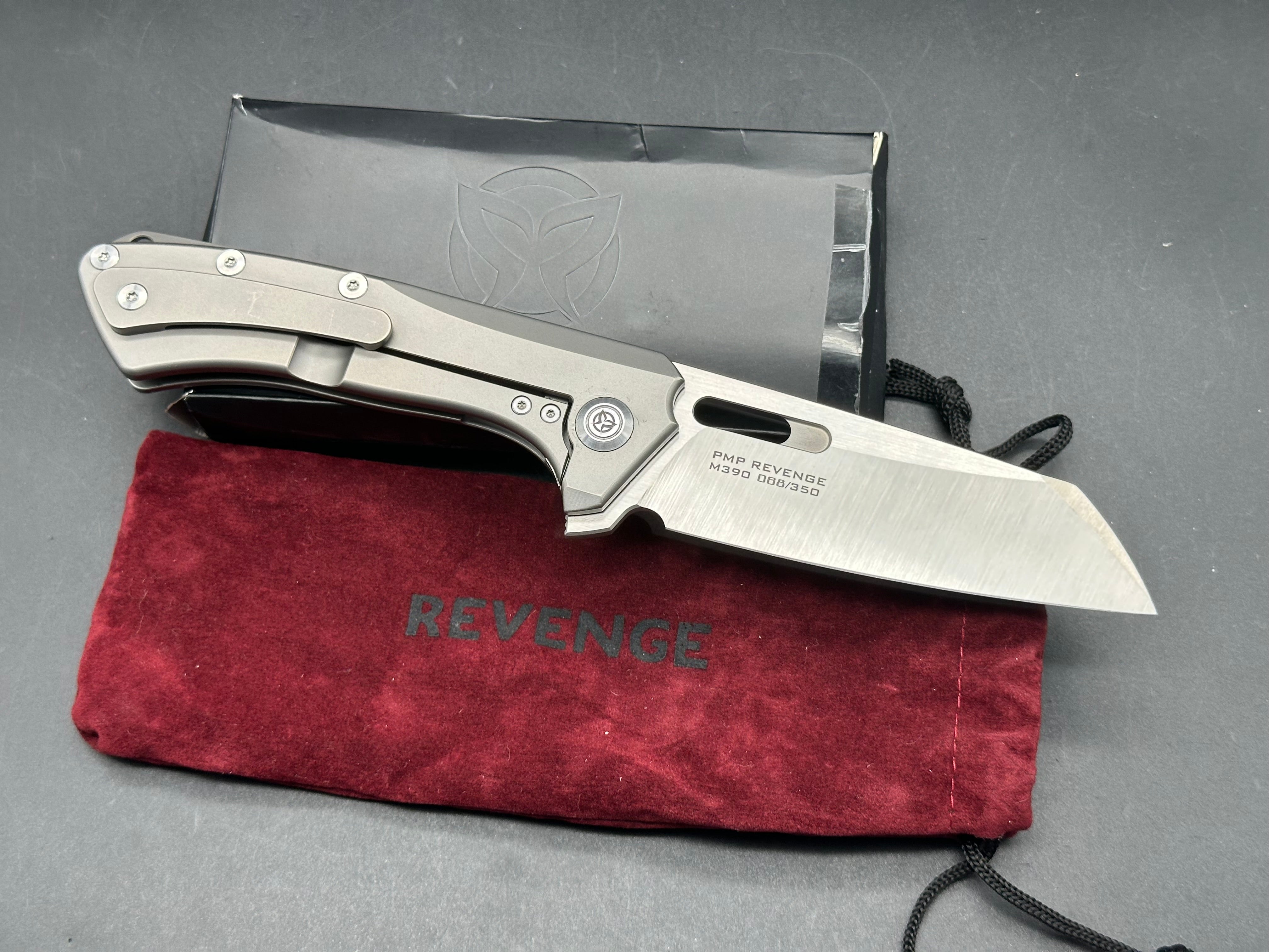 PMP Knives Revenge II - Titanium (3.74" M390 Satin)